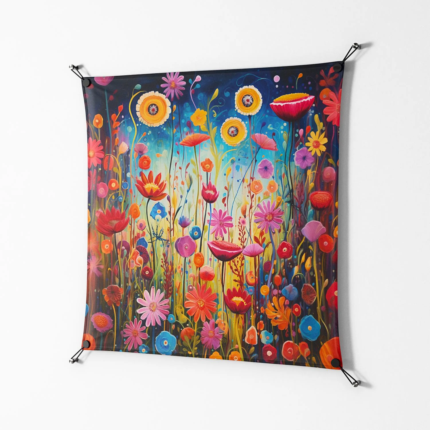 Greatful Meadow - Work On Wall - Nur Rydberg - Black - 90 x 90 cm - Image 2