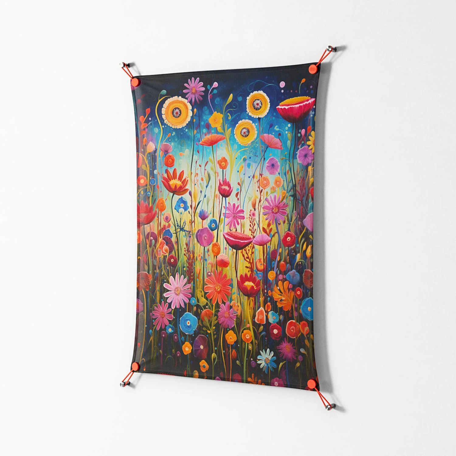 Greatful Meadow - Work On Wall - Nur Rydberg - Orange - 70 x 100 cm - Image 2