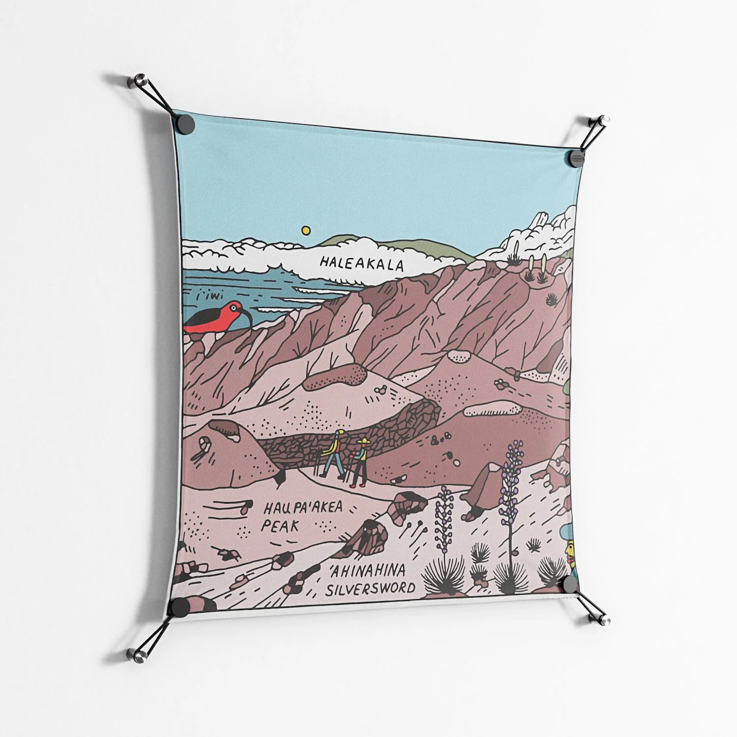 Halekala - Work On Wall - Wyatt Hersey - Black - 70 x 70 cm - Image 2