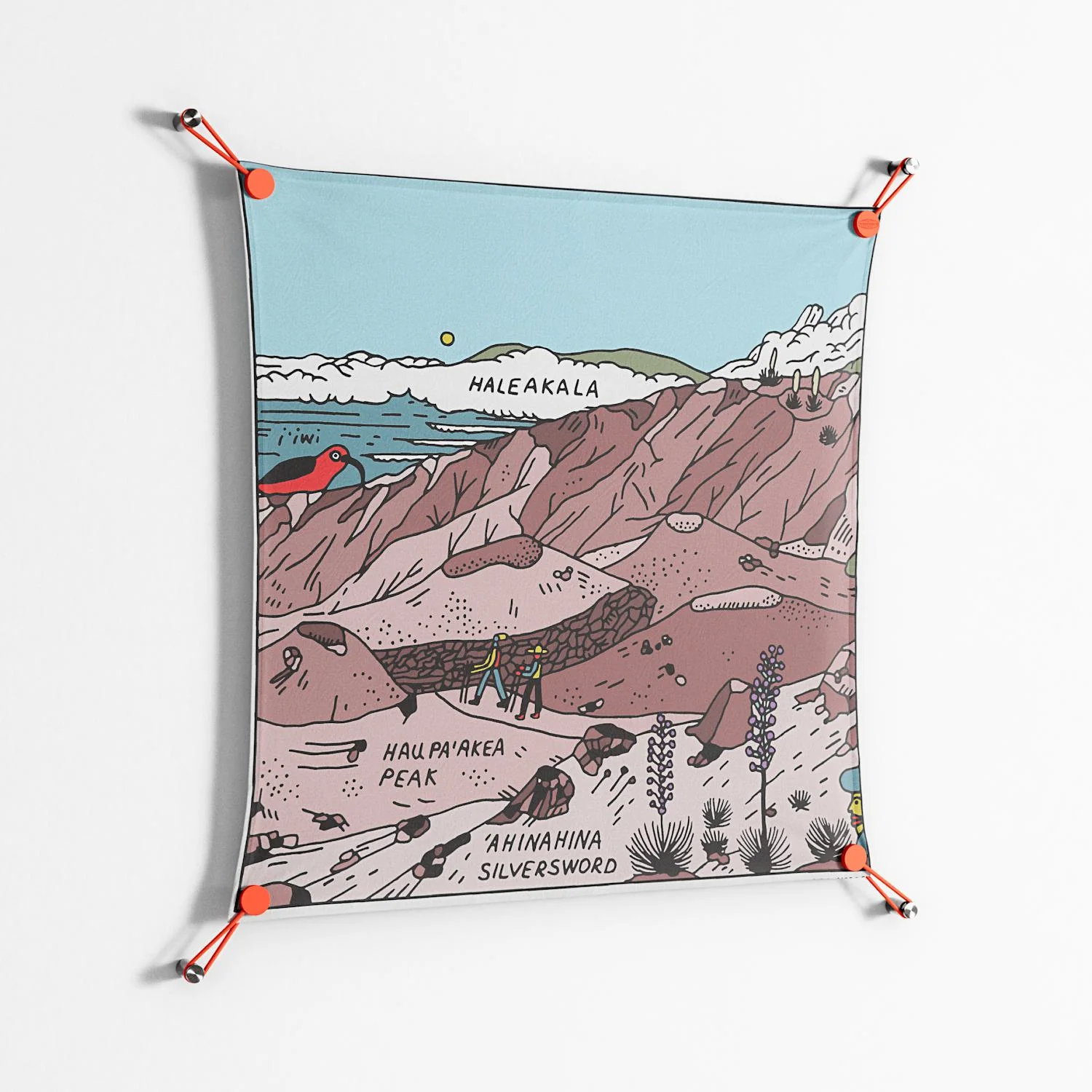 Halekala - Work On Wall - Wyatt Hersey - Orange - 70 x 70 cm - Image 2
