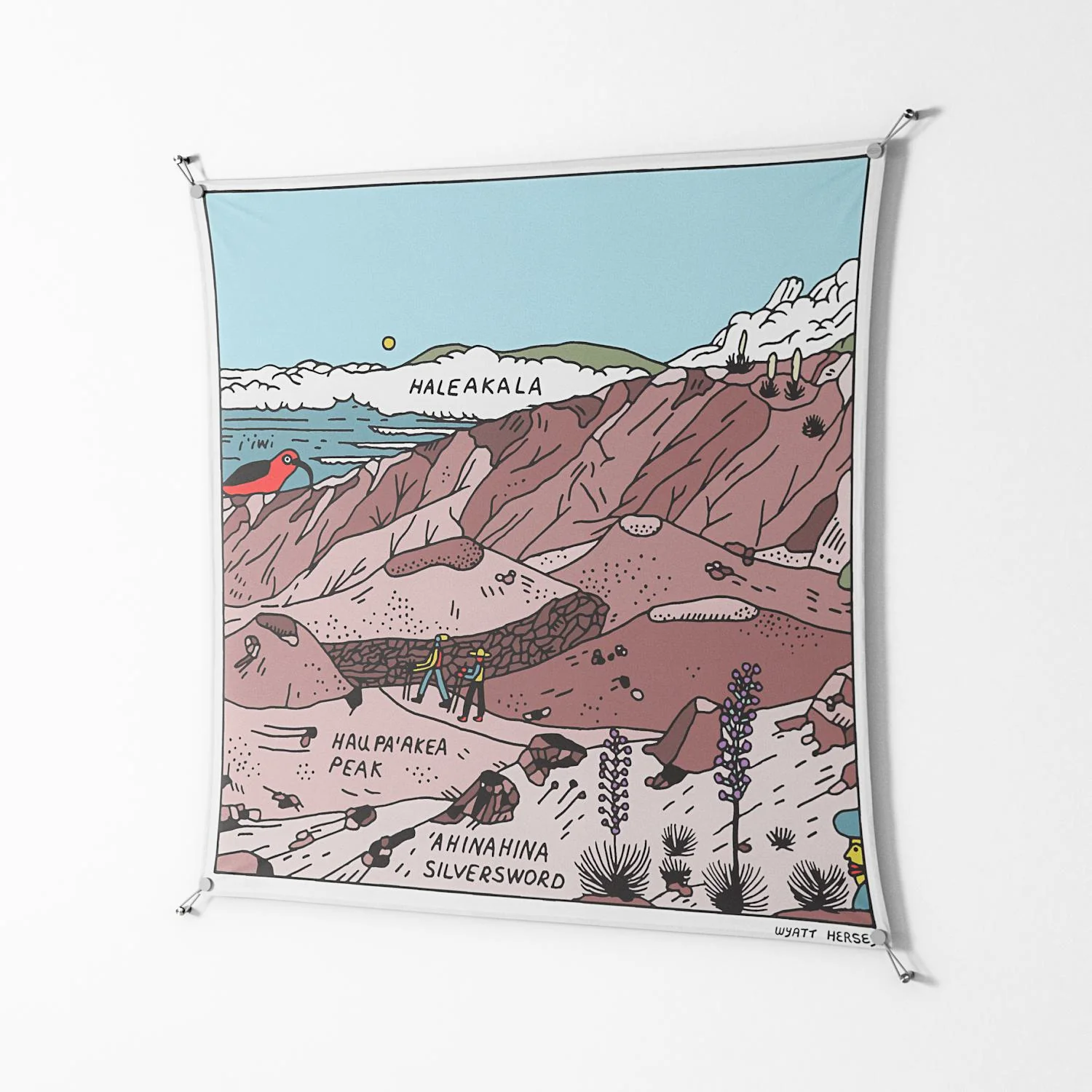 Halekala - Work On Wall - Wyatt Hersey - Silver - 140 x 140 cm - Image 2