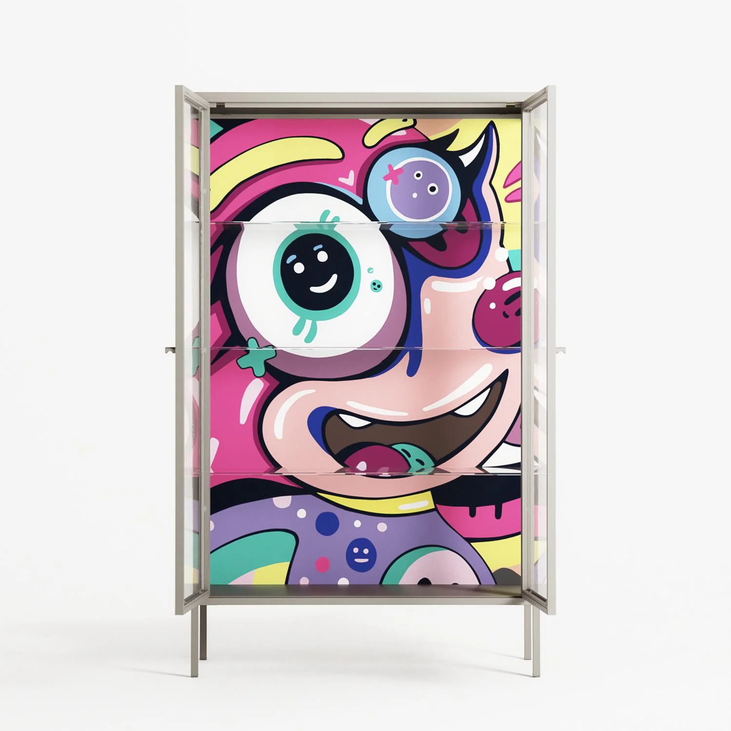 HappyFe - Cabinet - Maddalena Fanfani - Pebble - Clear glass - Image 3