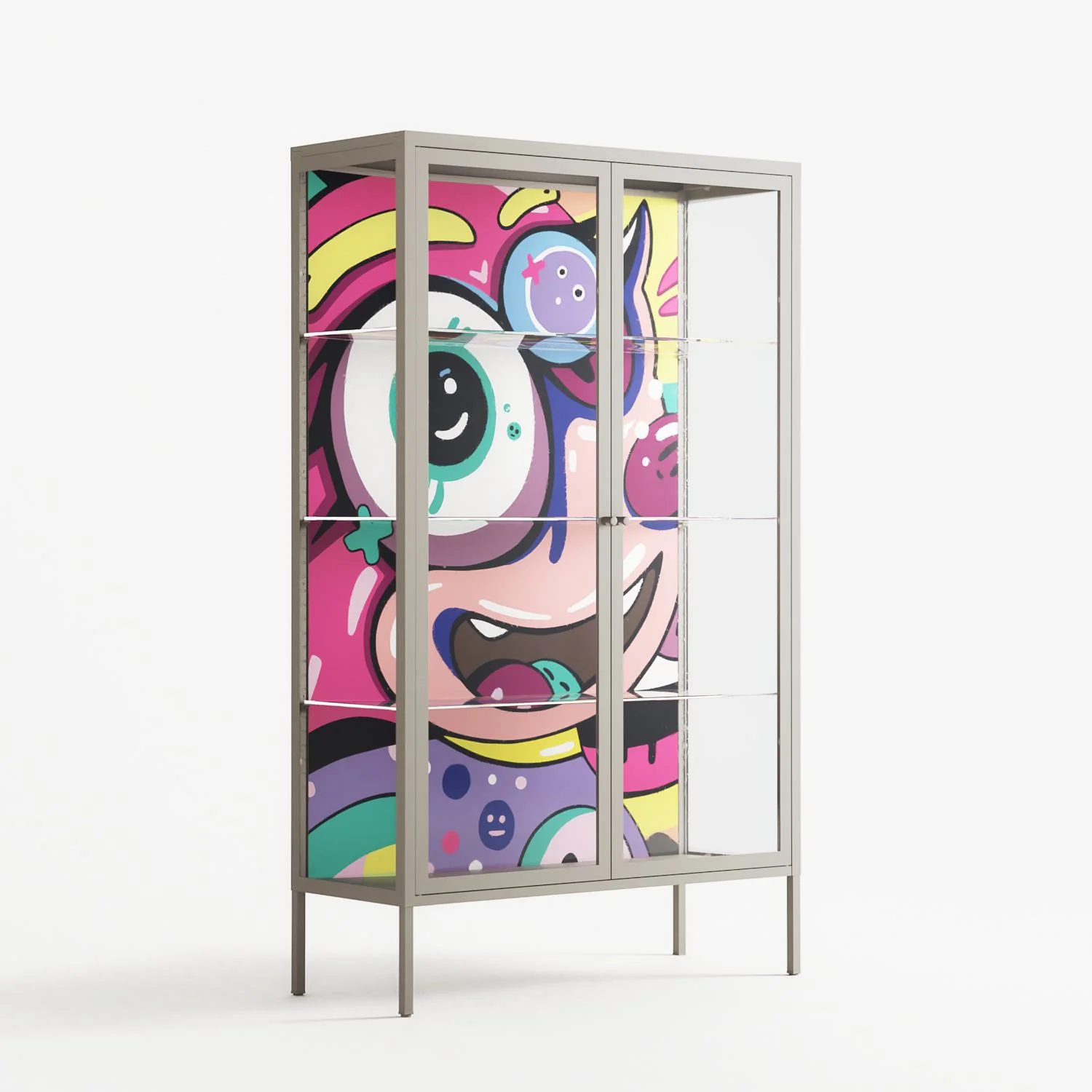 HappyFe - Cabinet - Maddalena Fanfani - Pebble - Clear glass - Image 4