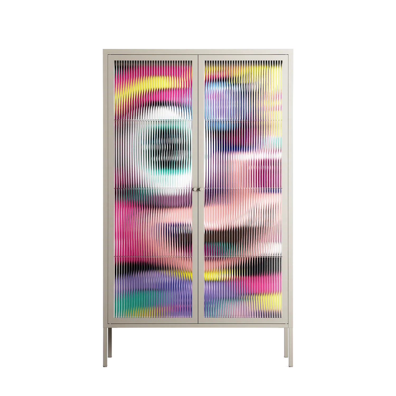 HappyFe - Cabinet - Maddalena Fanfani - Pebble - Reeded glass
