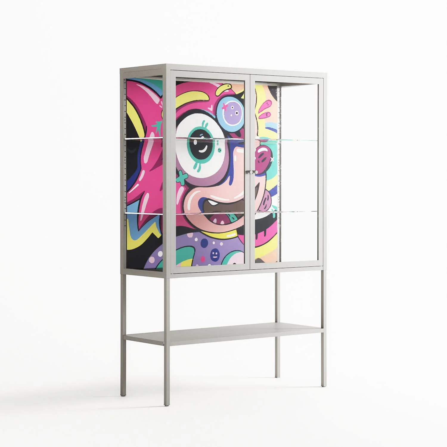 HappyFe - Loft Cabinet - Maddalena Fanfani - Chalk - Clear glass - Image 4