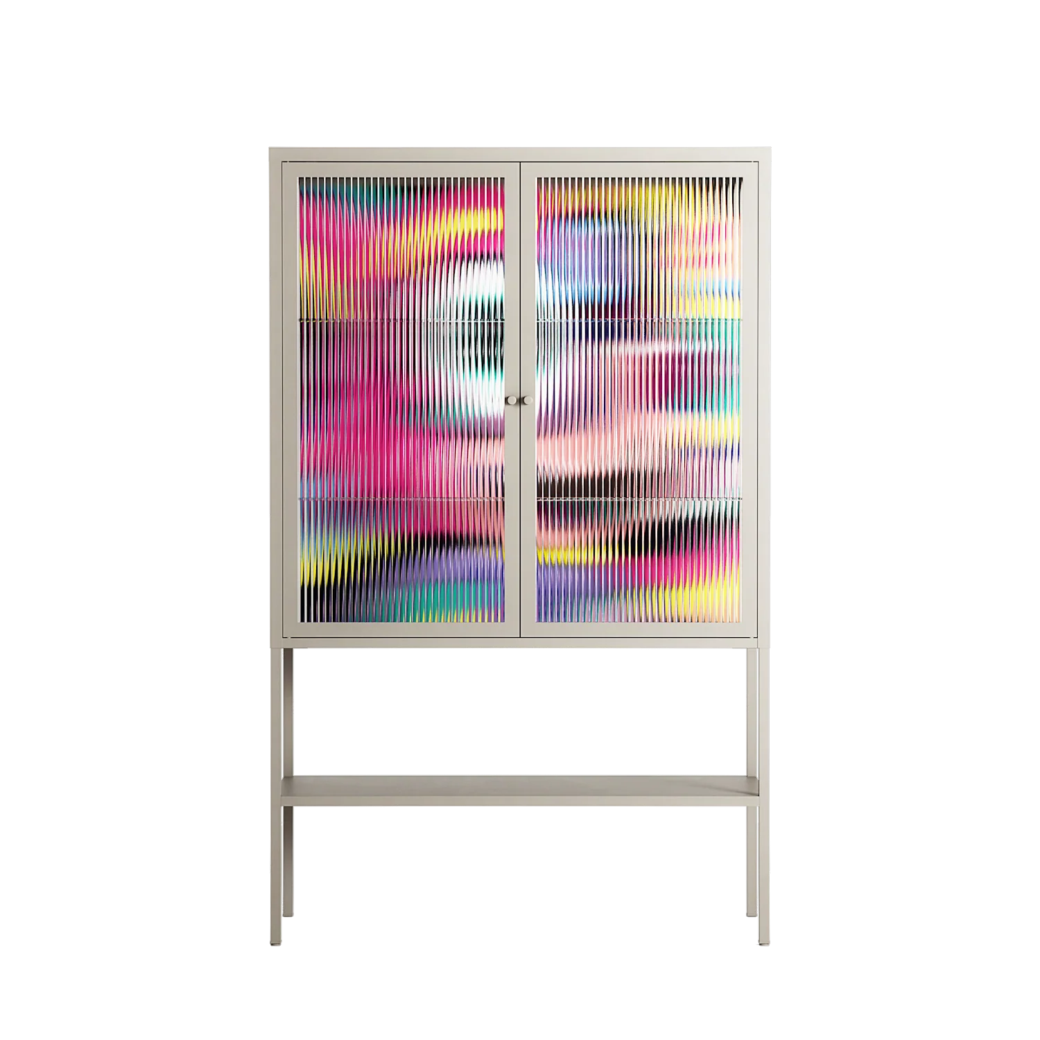 HappyFe - Loft Cabinet - Maddalena Fanfani - Pebble - Reeded glass