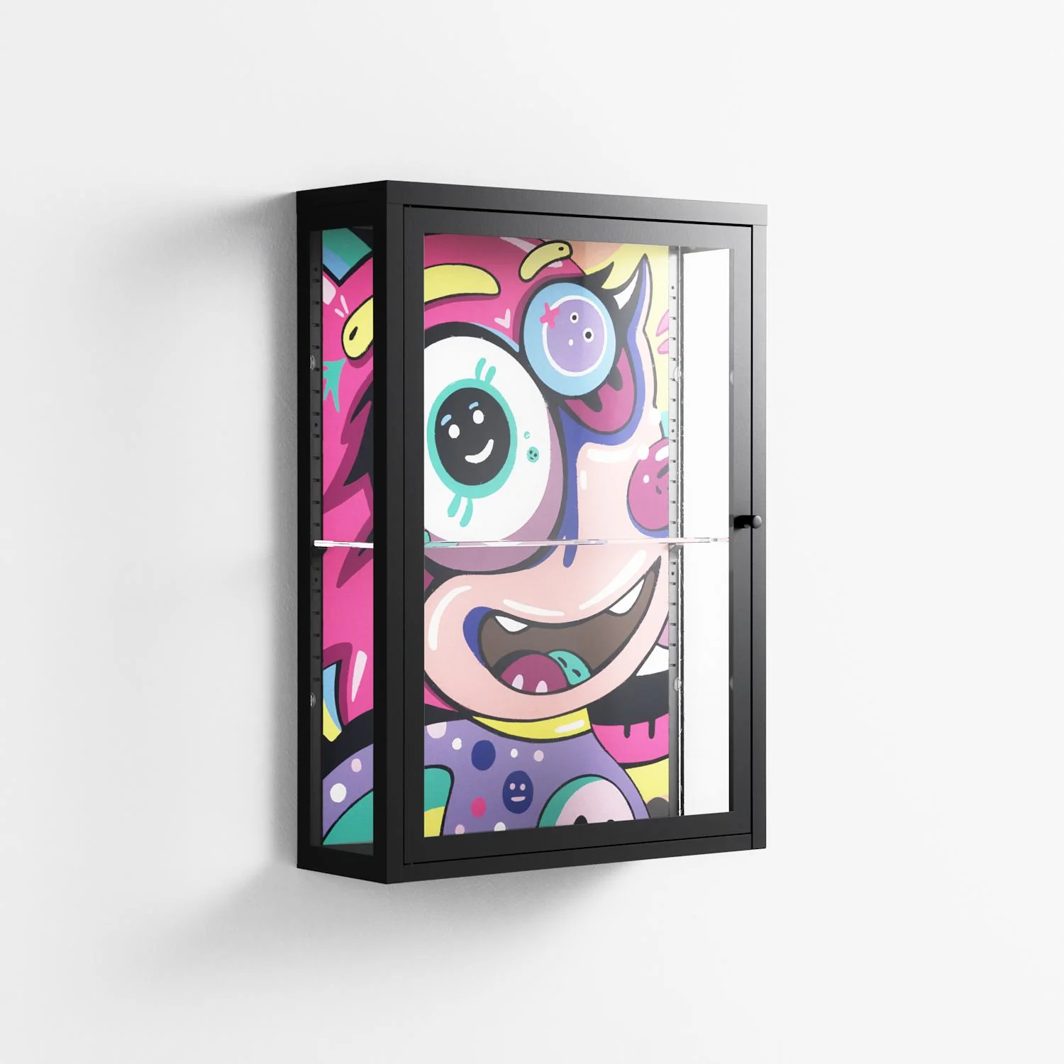 HappyFe - Wall Cabinet - Maddalena Fanfani - Antracite - Clear glass - Image 4