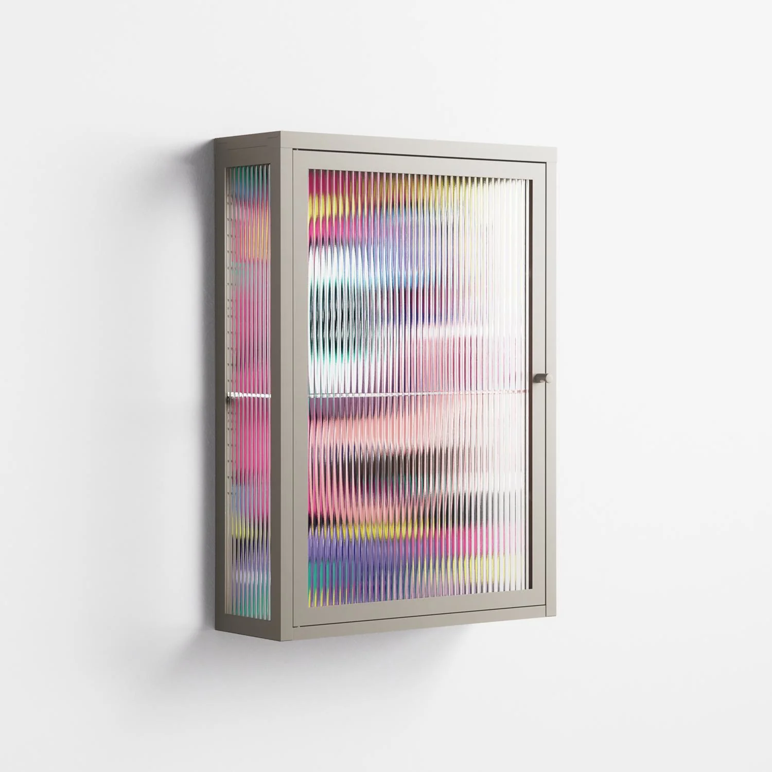 HappyFe - Wall Cabinet - Maddalena Fanfani - Pebble - Reeded glass - Image 4