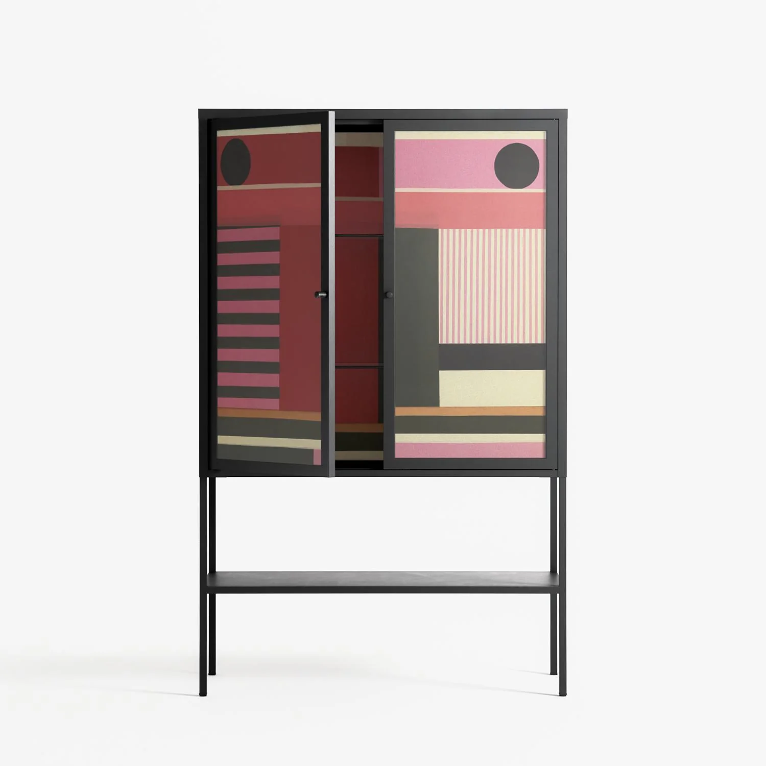 Harmonic - Loft Cabinet - Rikki Hewitt - Antracite - Overlay Glass - Image 3