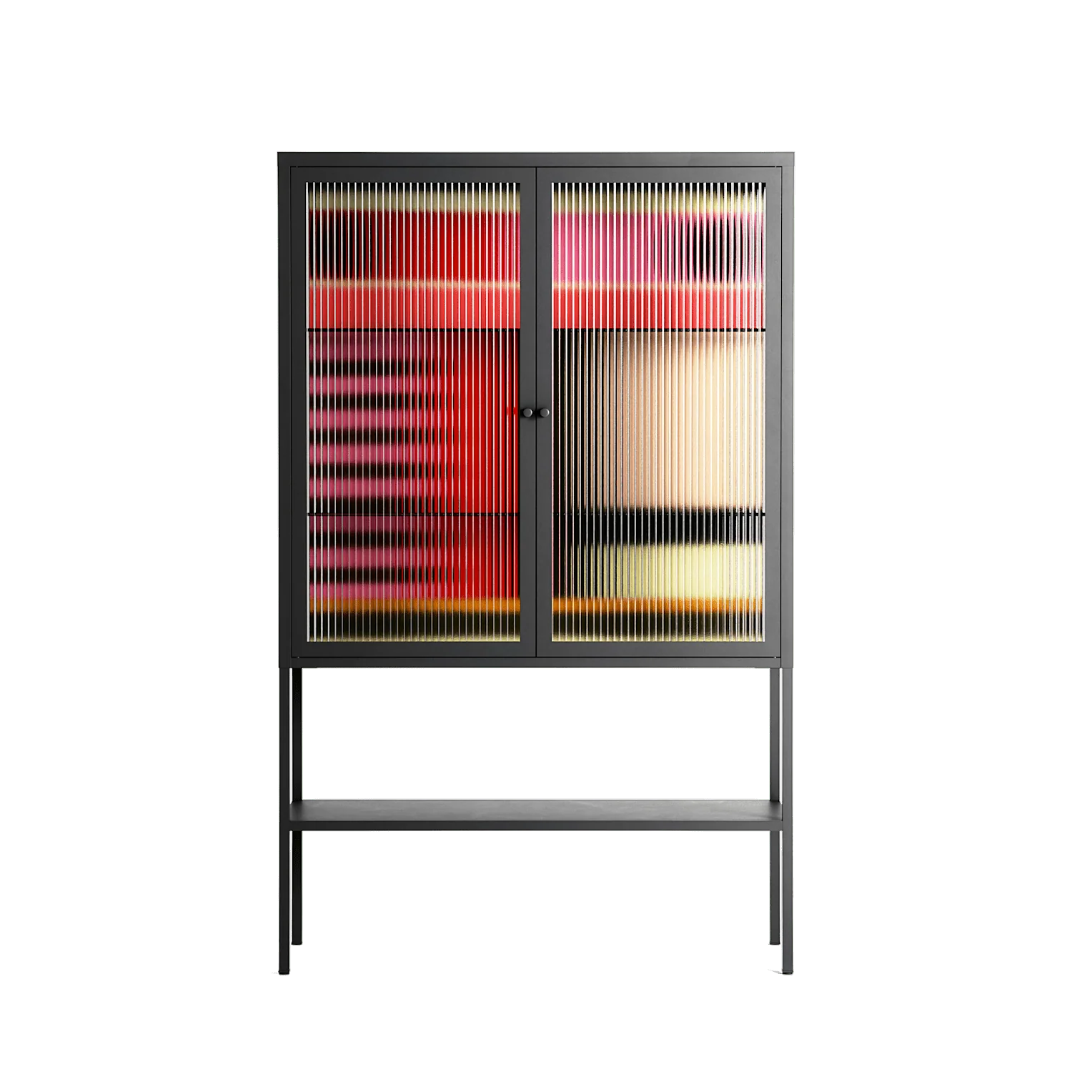Harmonic - Loft Cabinet - Rikki Hewitt - Antracite - Reeded glass