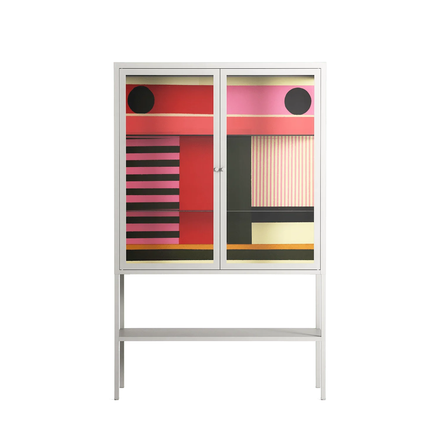 Harmonic - Loft Cabinet - Rikki Hewitt - Chalk - Clear glass