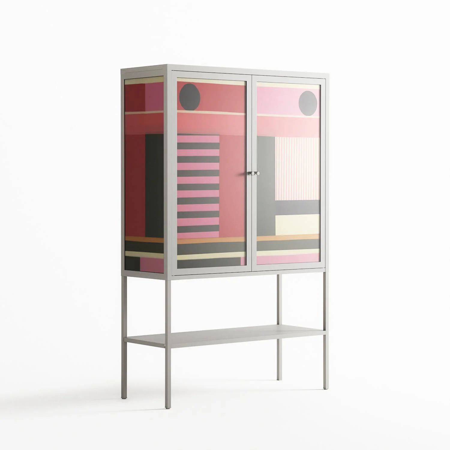 Harmonic - Loft Cabinet - Rikki Hewitt - Chalk - Overlay Glass - Image 4