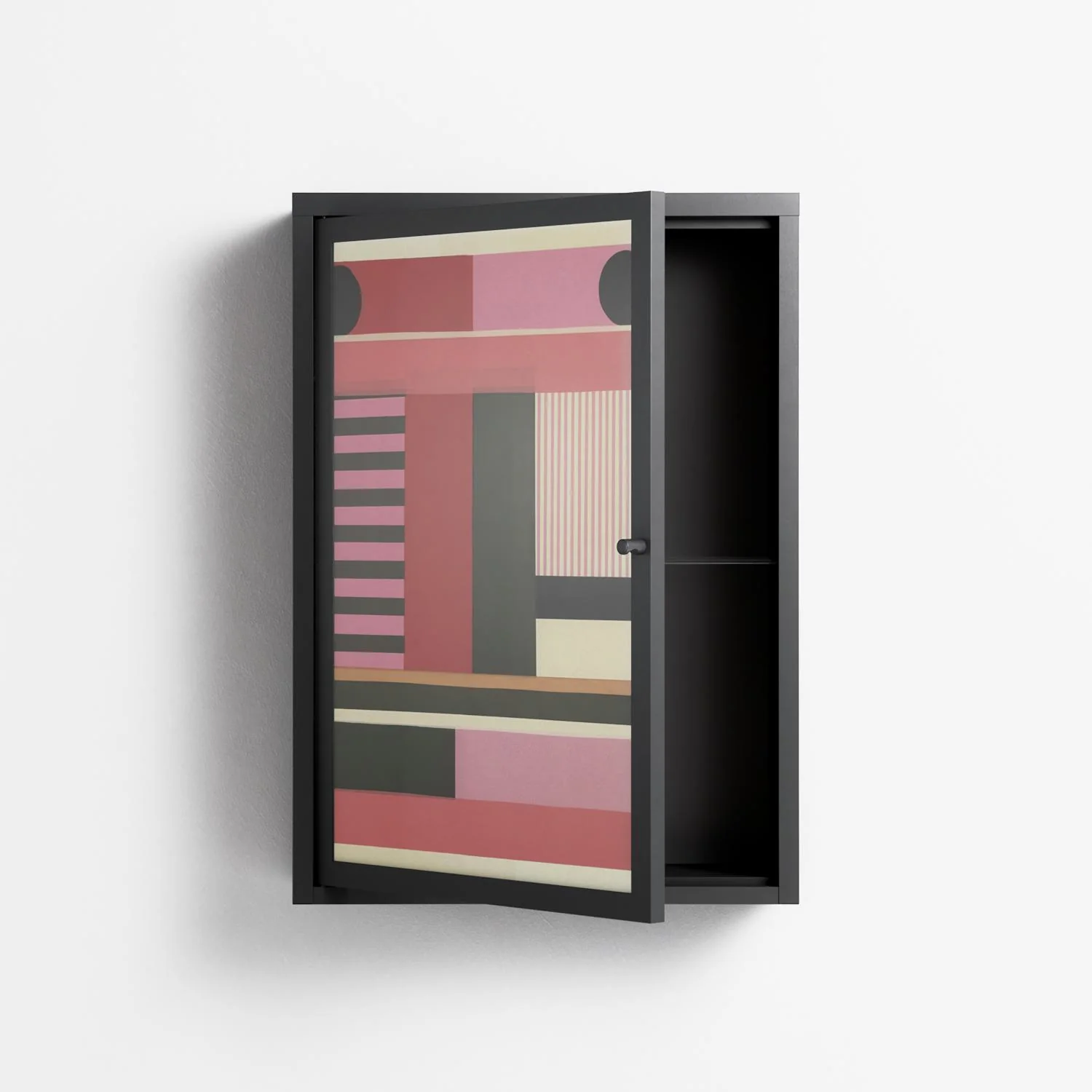 Harmonic - Wall Cabinet - Rikki Hewitt - Antracite - Overlay Glass - Image 3