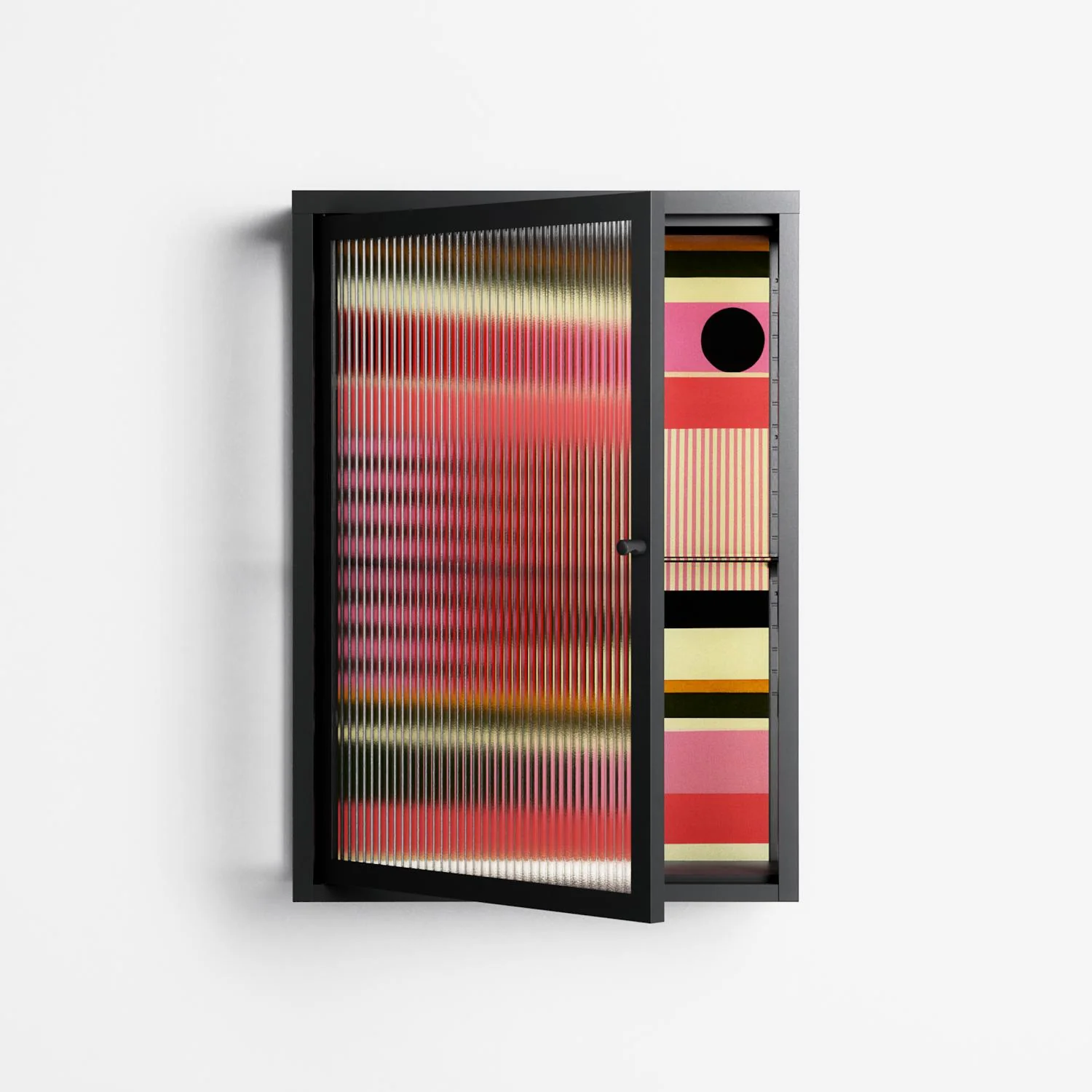 Harmonic - Wall Cabinet - Rikki Hewitt - Antracite - Reeded glass - Image 2