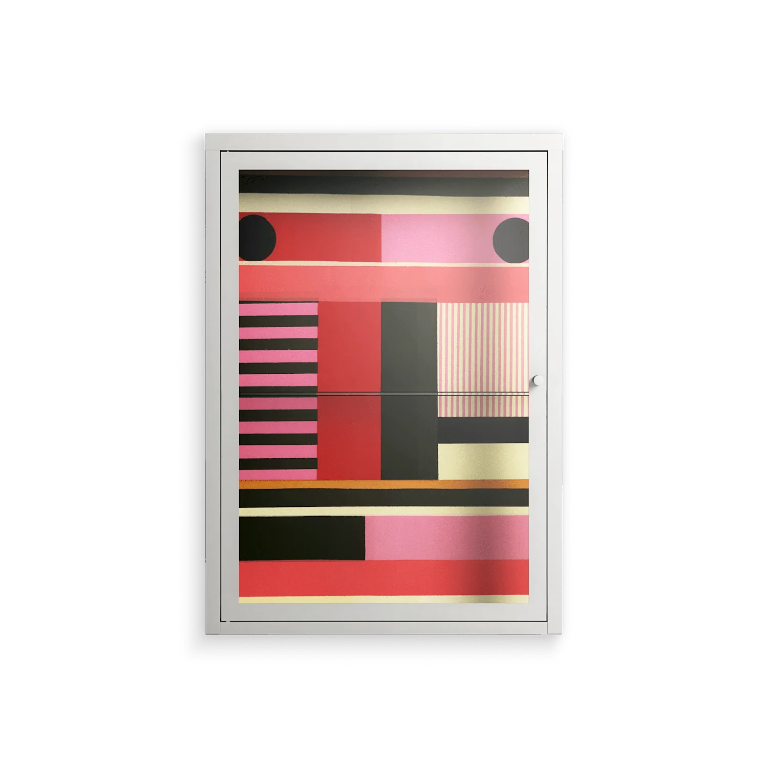 Harmonic - Wall Cabinet - Rikki Hewitt - Chalk - Clear glass