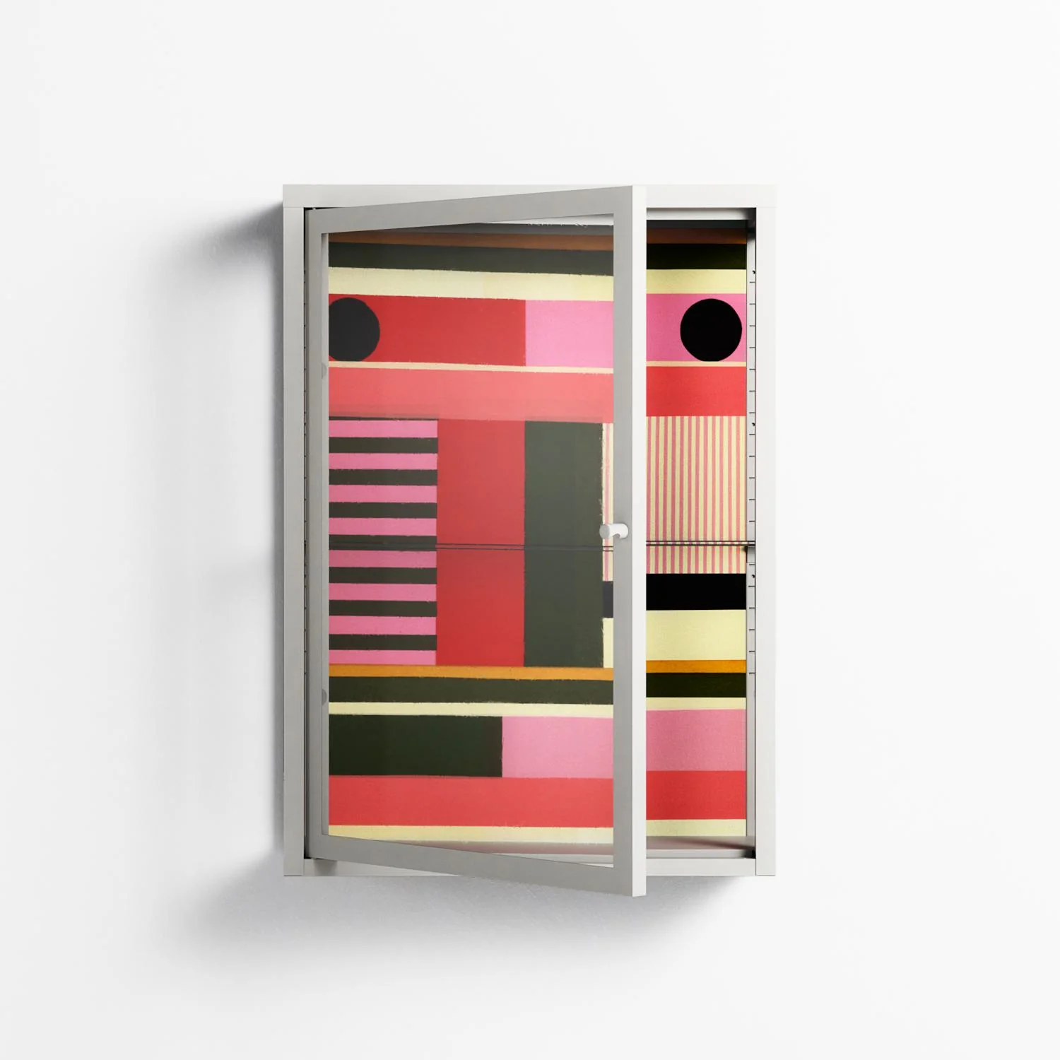Harmonic - Wall Cabinet - Rikki Hewitt - Chalk - Clear glass - Image 2