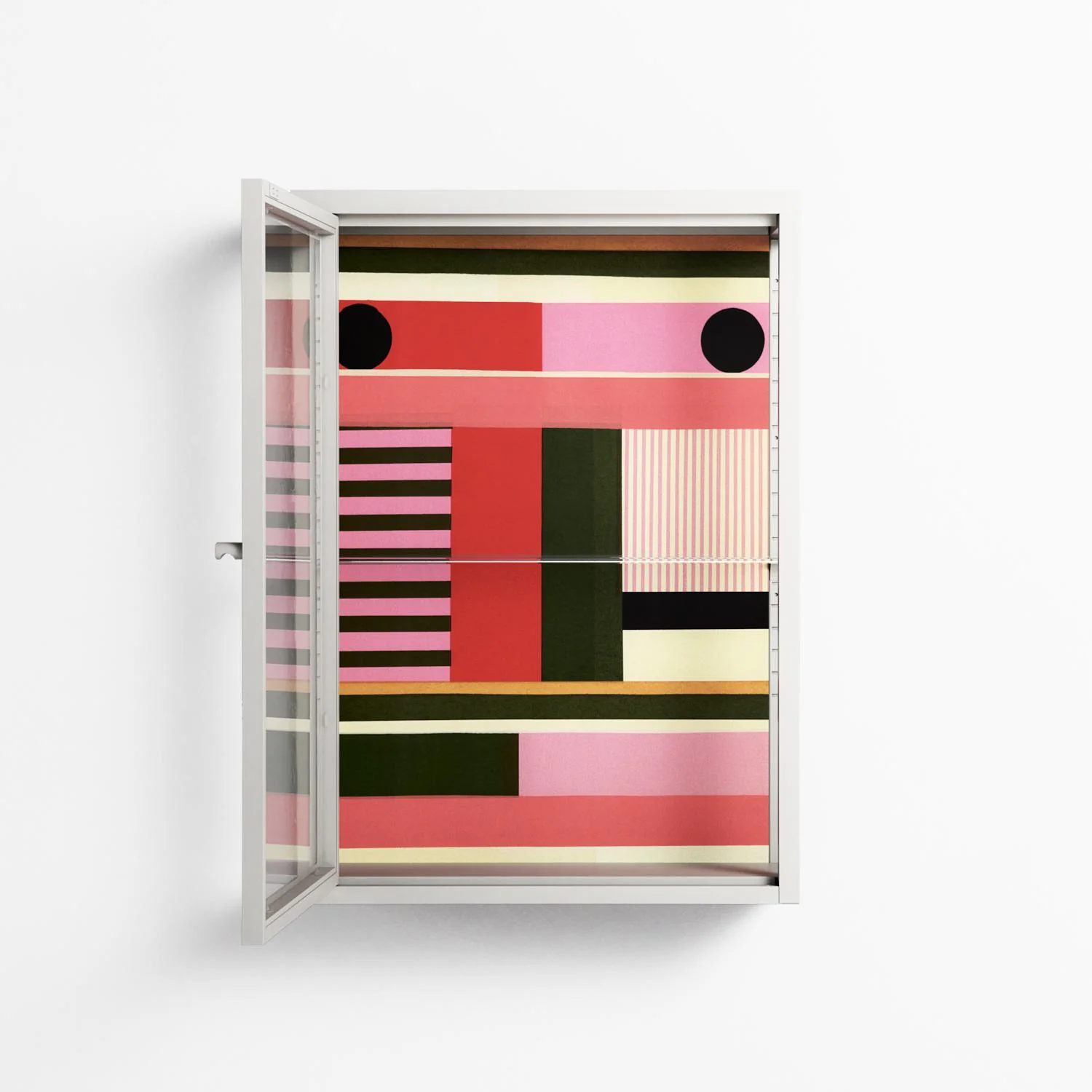 Harmonic - Wall Cabinet - Rikki Hewitt - Chalk - Clear glass - Image 3