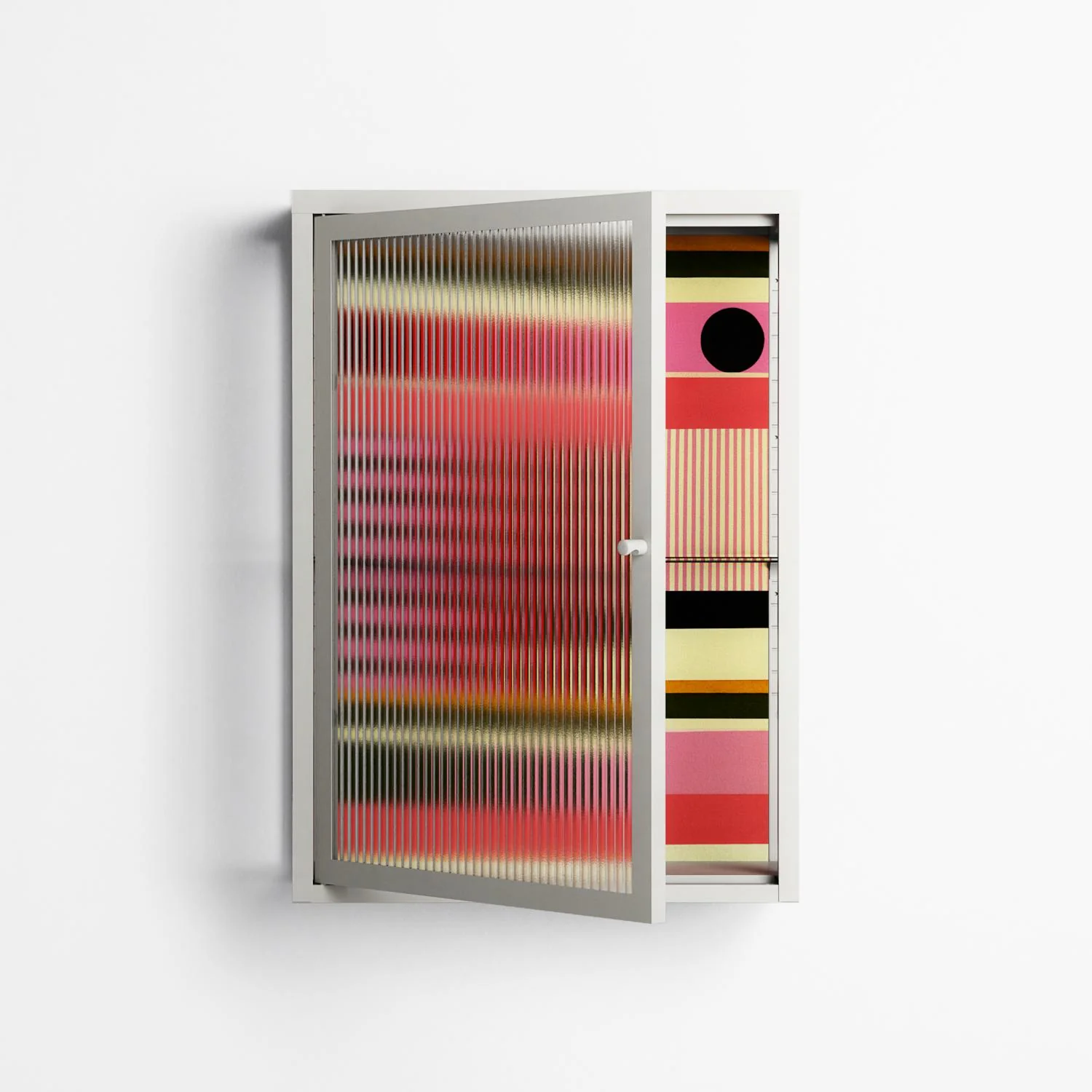 Harmonic - Wall Cabinet - Rikki Hewitt - Chalk - Reeded glass - Image 2
