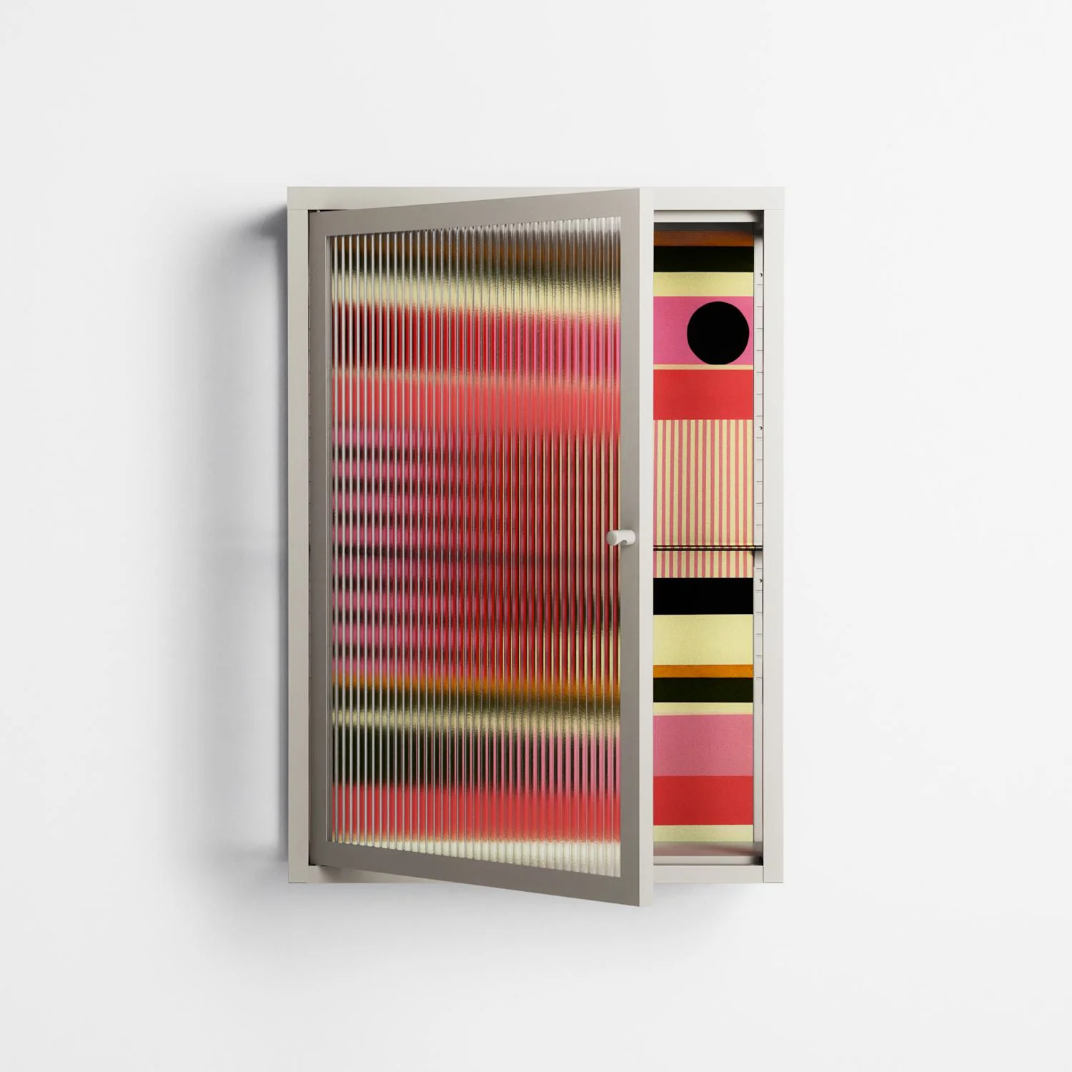 Harmonic - Wall Cabinet - Rikki Hewitt - Pebble - Reeded glass - Image 2