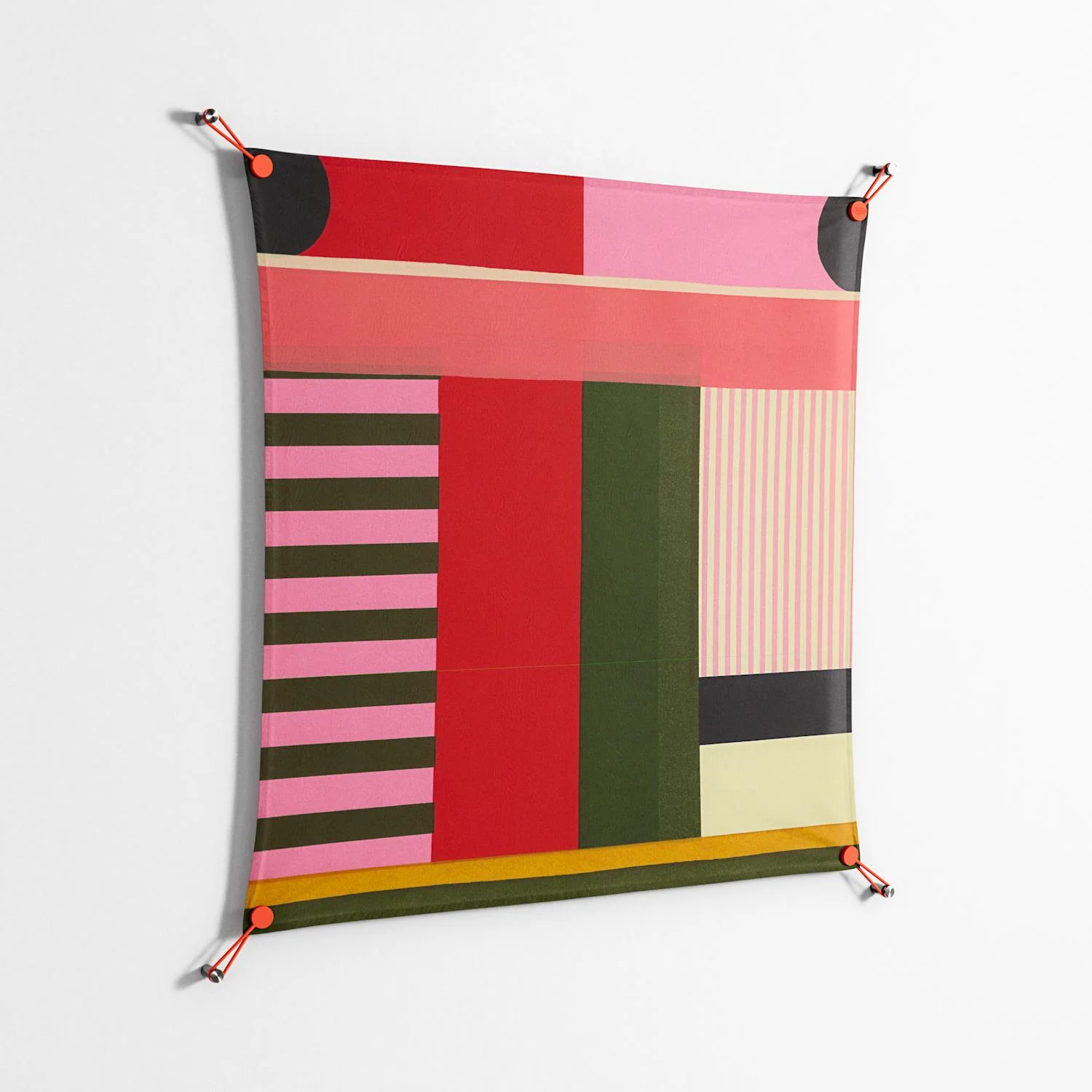 Harmonic - Work On Wall - Rikki Hewitt - Orange - 90 x 90 cm - Image 2
