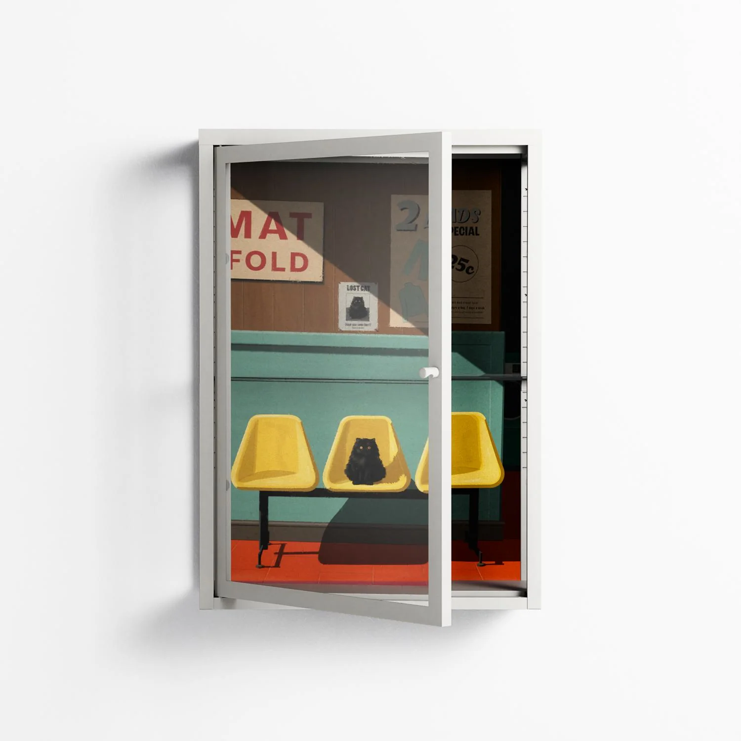 Have You Seen Bert - Wall Cabinet - Kristin Eriksson - Chalk - Clear glass - Image 2
