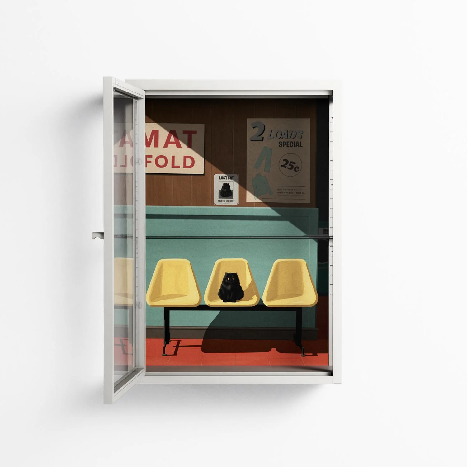 Have You Seen Bert - Wall Cabinet - Kristin Eriksson - Chalk - Clear glass - Image 3