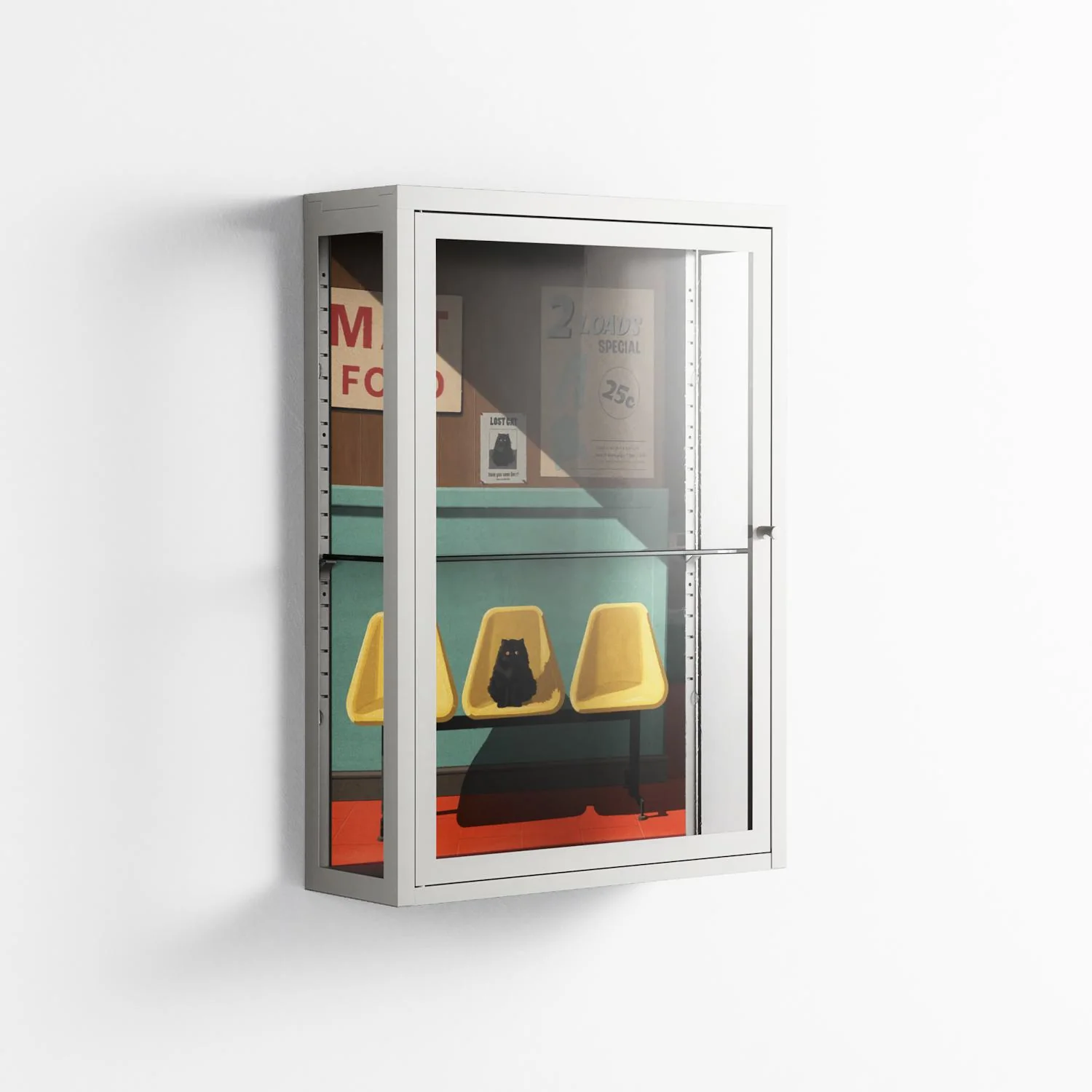 Have You Seen Bert - Wall Cabinet - Kristin Eriksson - Chalk - Clear glass - Image 4