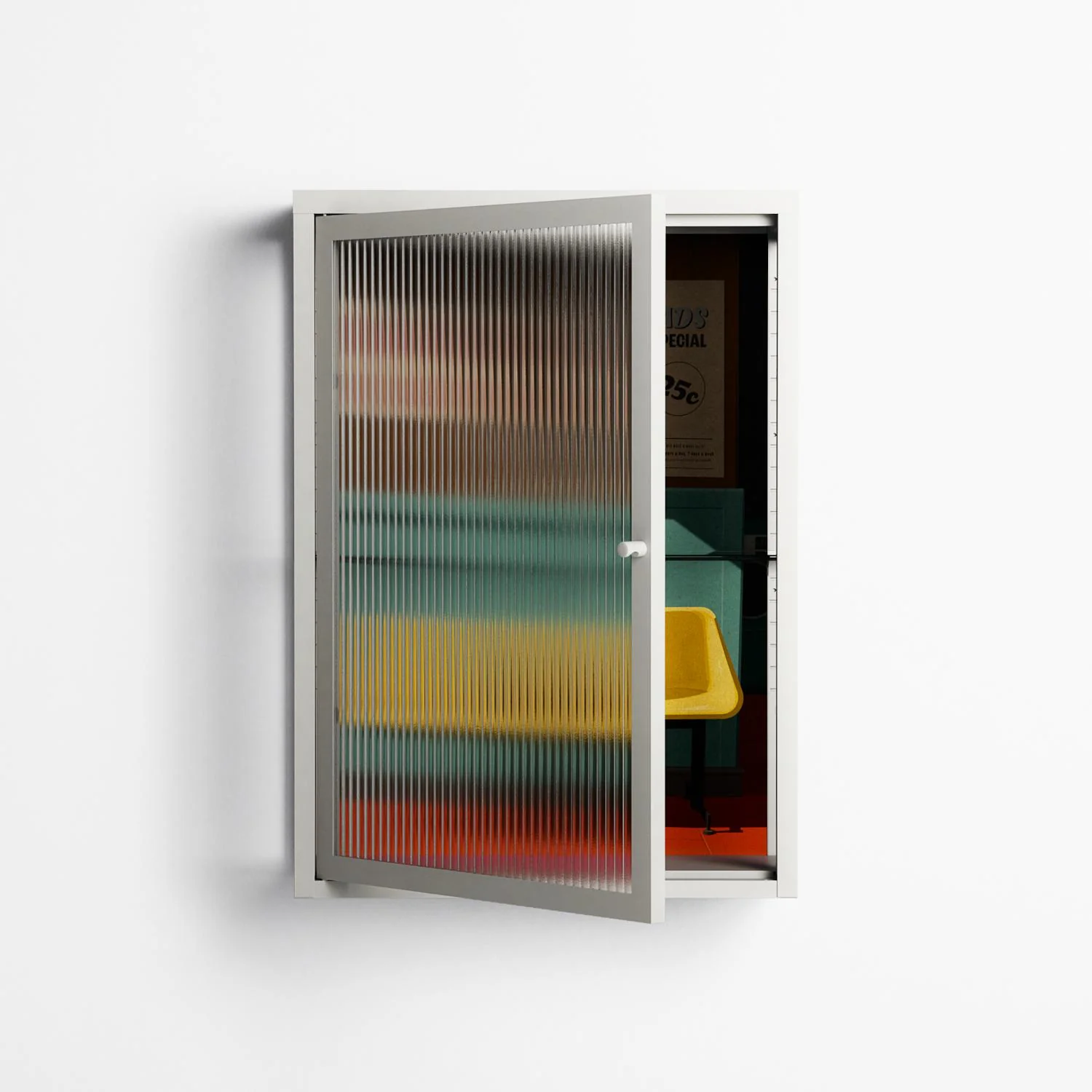 Have You Seen Bert - Wall Cabinet - Kristin Eriksson - Chalk - Reeded glass - Image 2