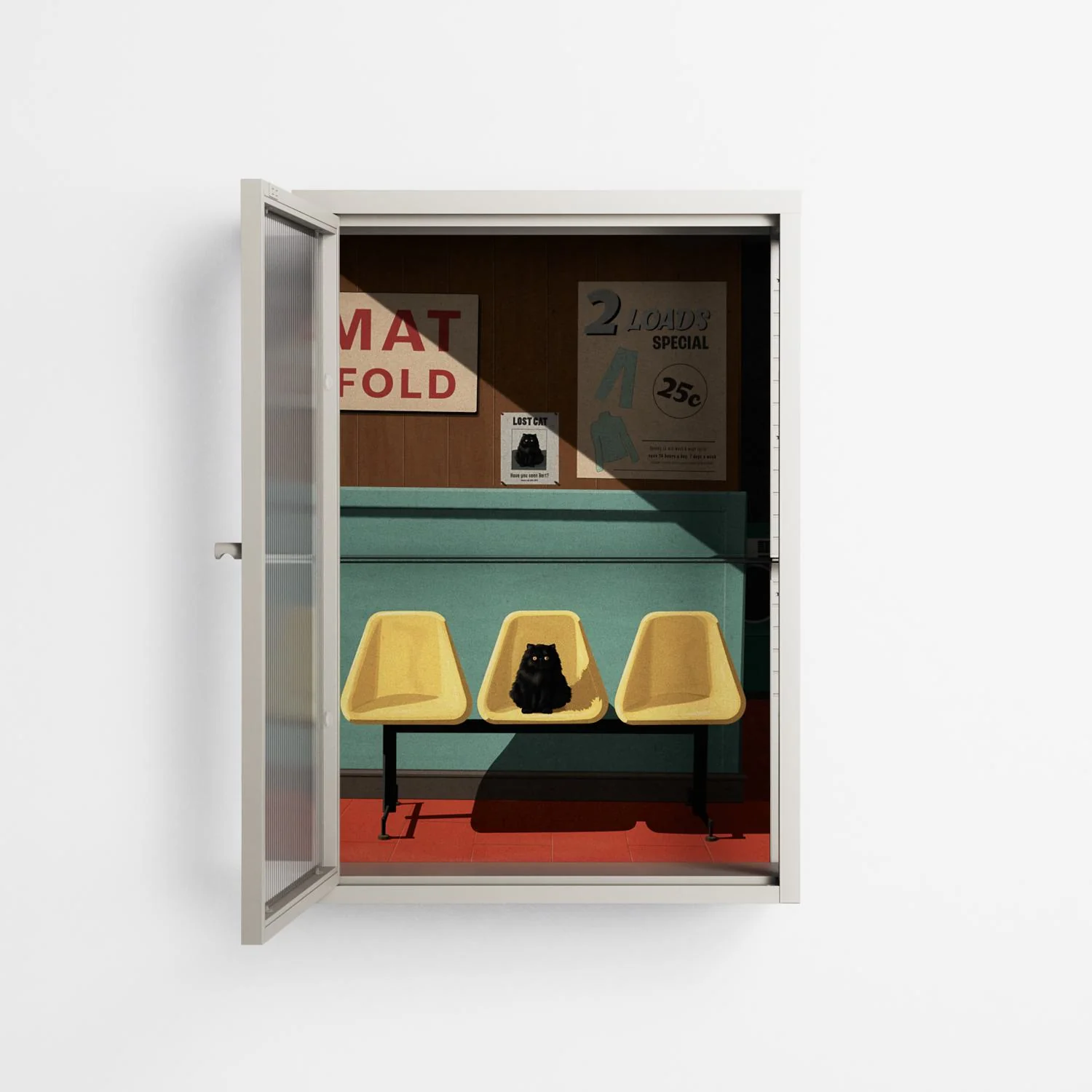 Have You Seen Bert - Wall Cabinet - Kristin Eriksson - Pebble - Reeded glass - Image 3