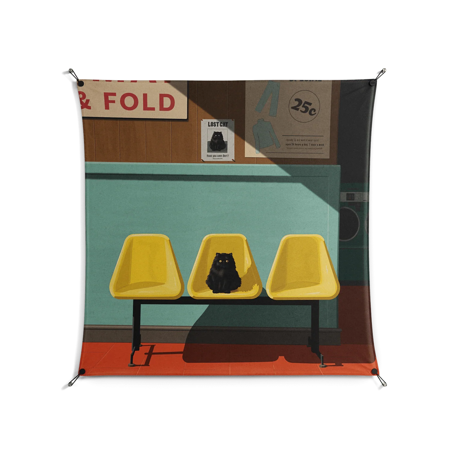 Have You Seen Bert - Work On Wall - Kristin Eriksson - Black - 140 x 140 cm