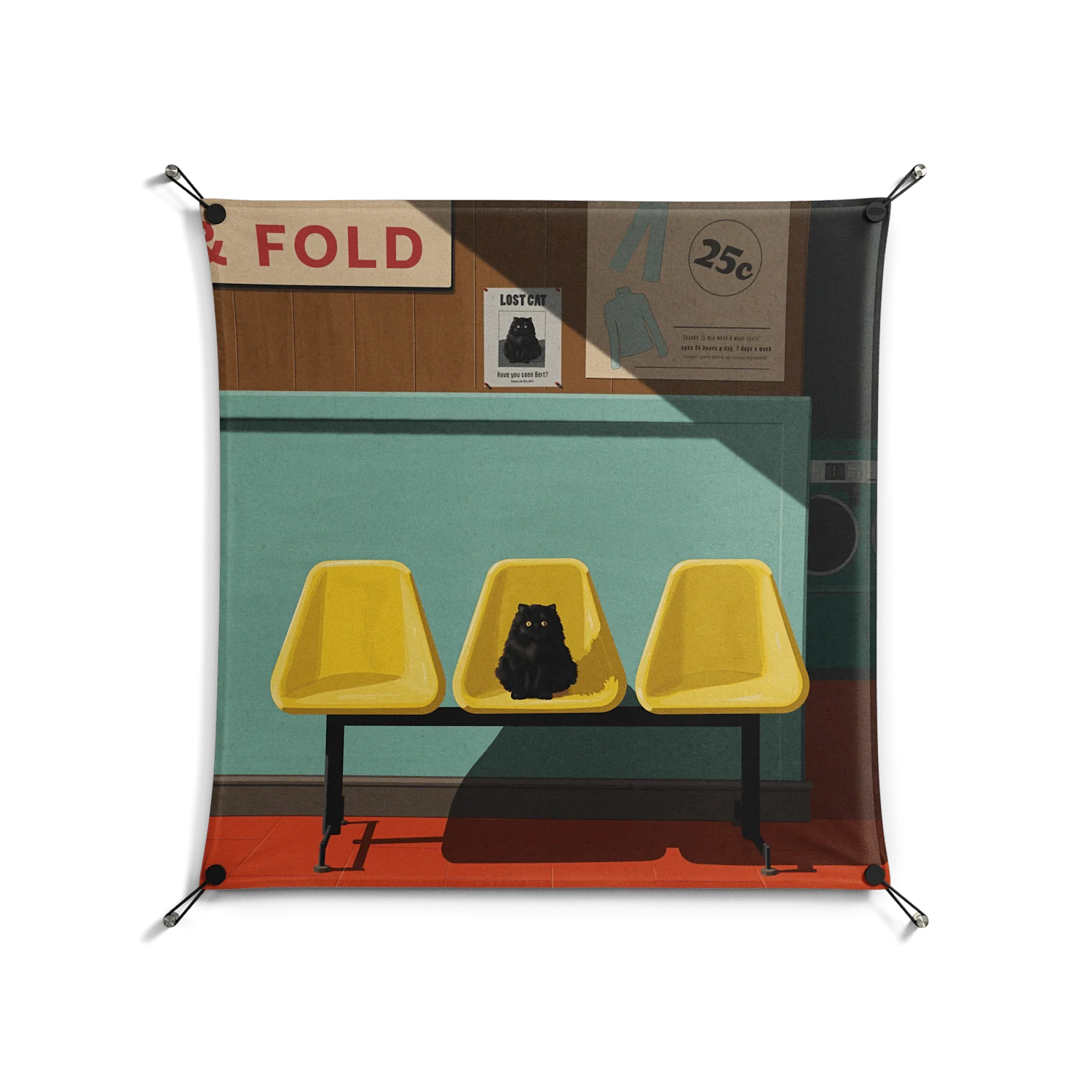 Have You Seen Bert - Work On Wall - Kristin Eriksson - Black - 90 x 90 cm