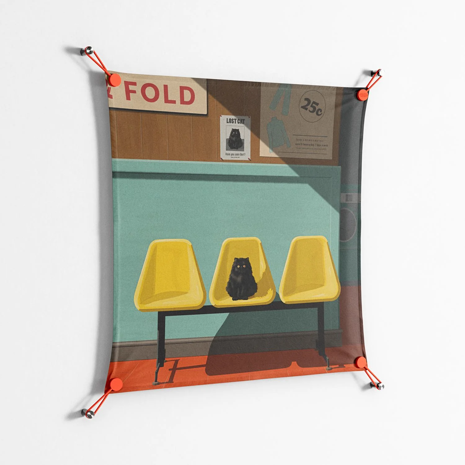 Have You Seen Bert - Work On Wall - Kristin Eriksson - Orange - 70 x 70 cm - Image 2