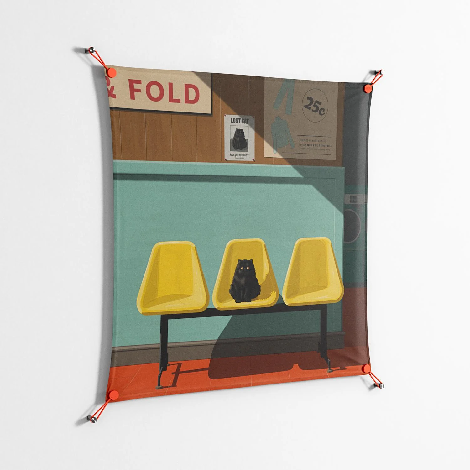 Have You Seen Bert - Work On Wall - Kristin Eriksson - Orange - 90 x 90 cm - Image 2