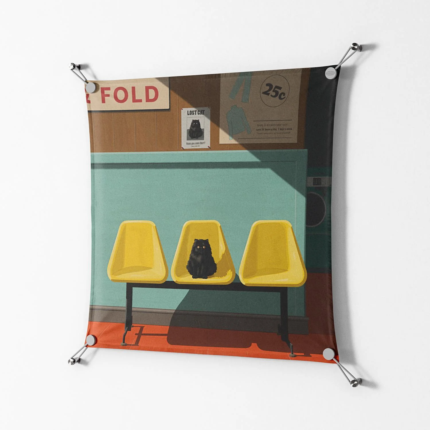 Have You Seen Bert - Work On Wall - Kristin Eriksson - Silver - 70 x 70 cm - Image 2