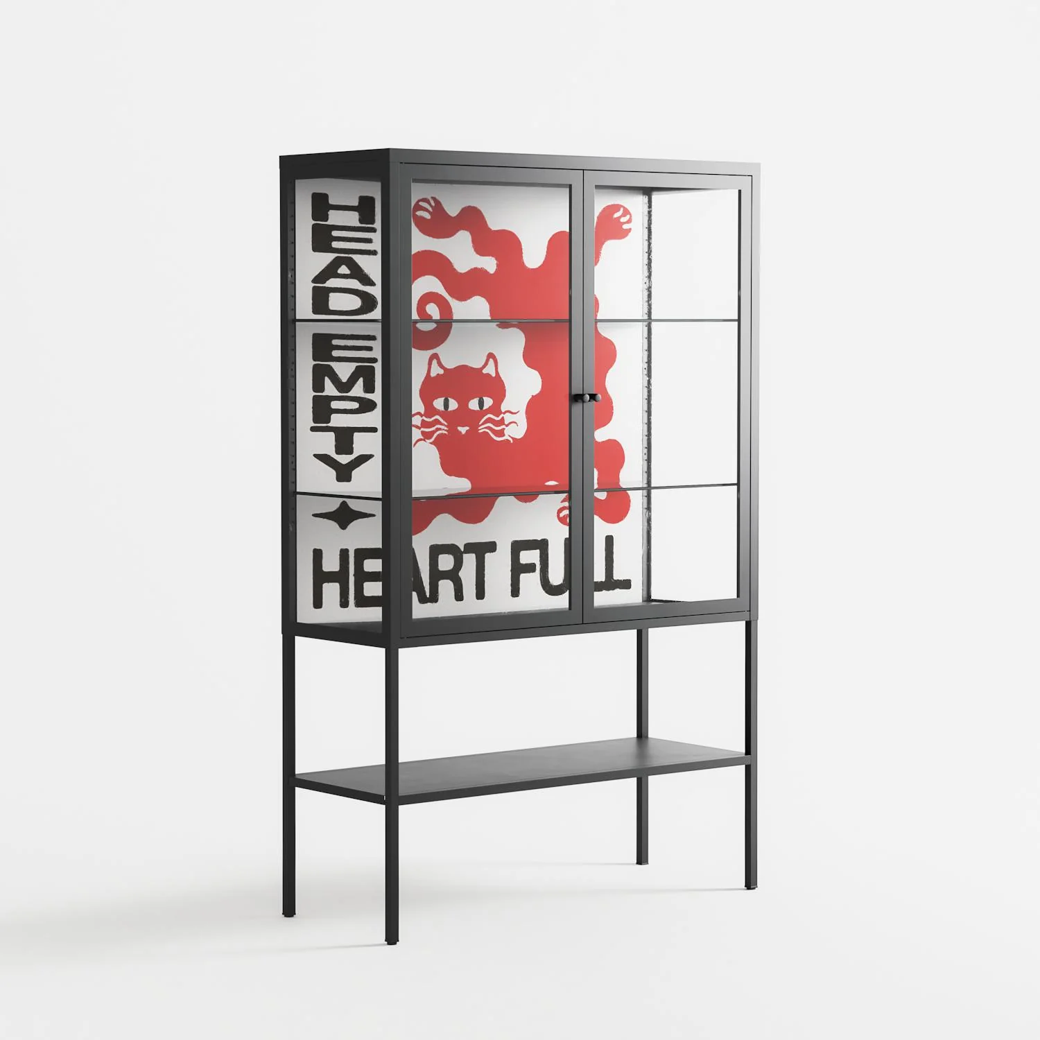 Heart Full - Loft Cabinet - Alexander Khabbazi - Antracite - Clear glass - Image 4