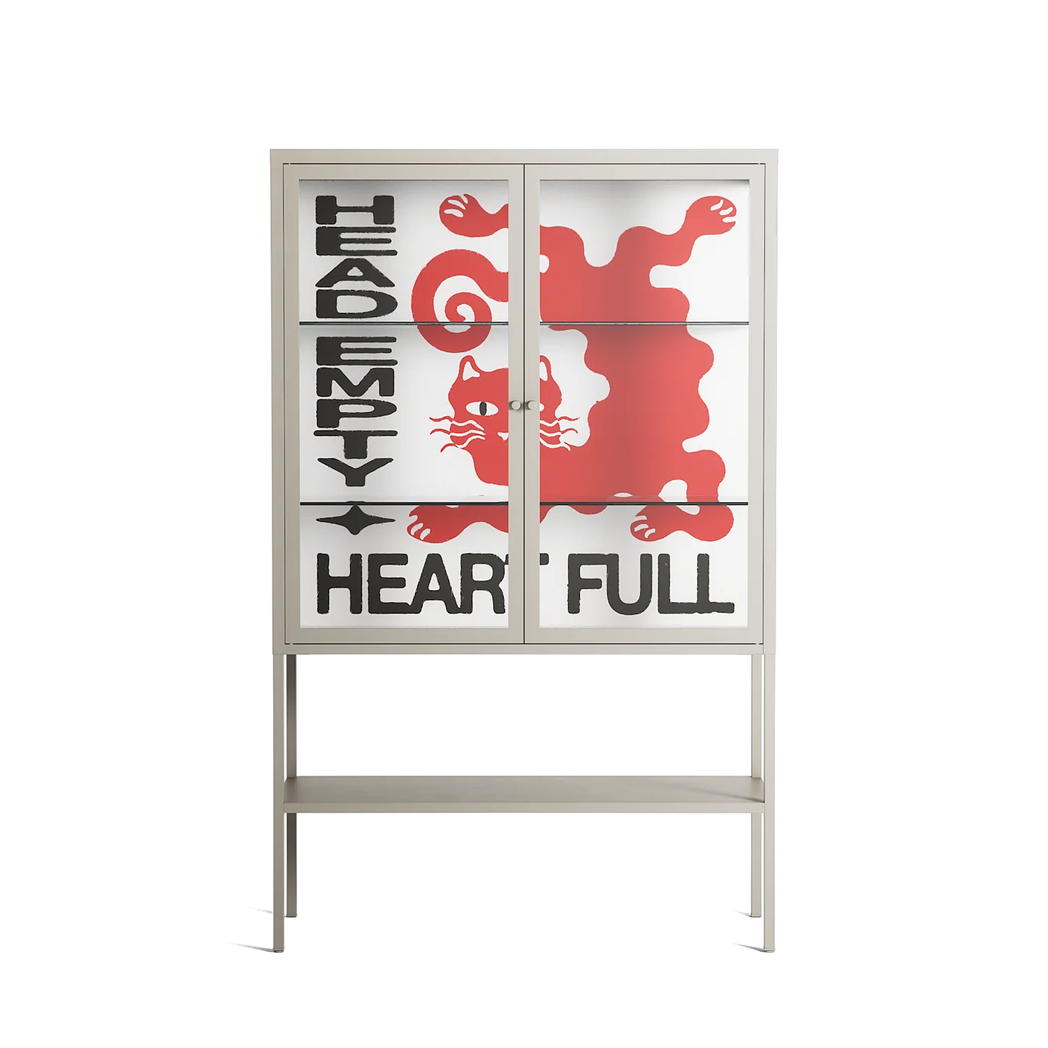 Heart Full- Loft Cabinet - Alexander Khabbazi - Pebble - Clear glass
