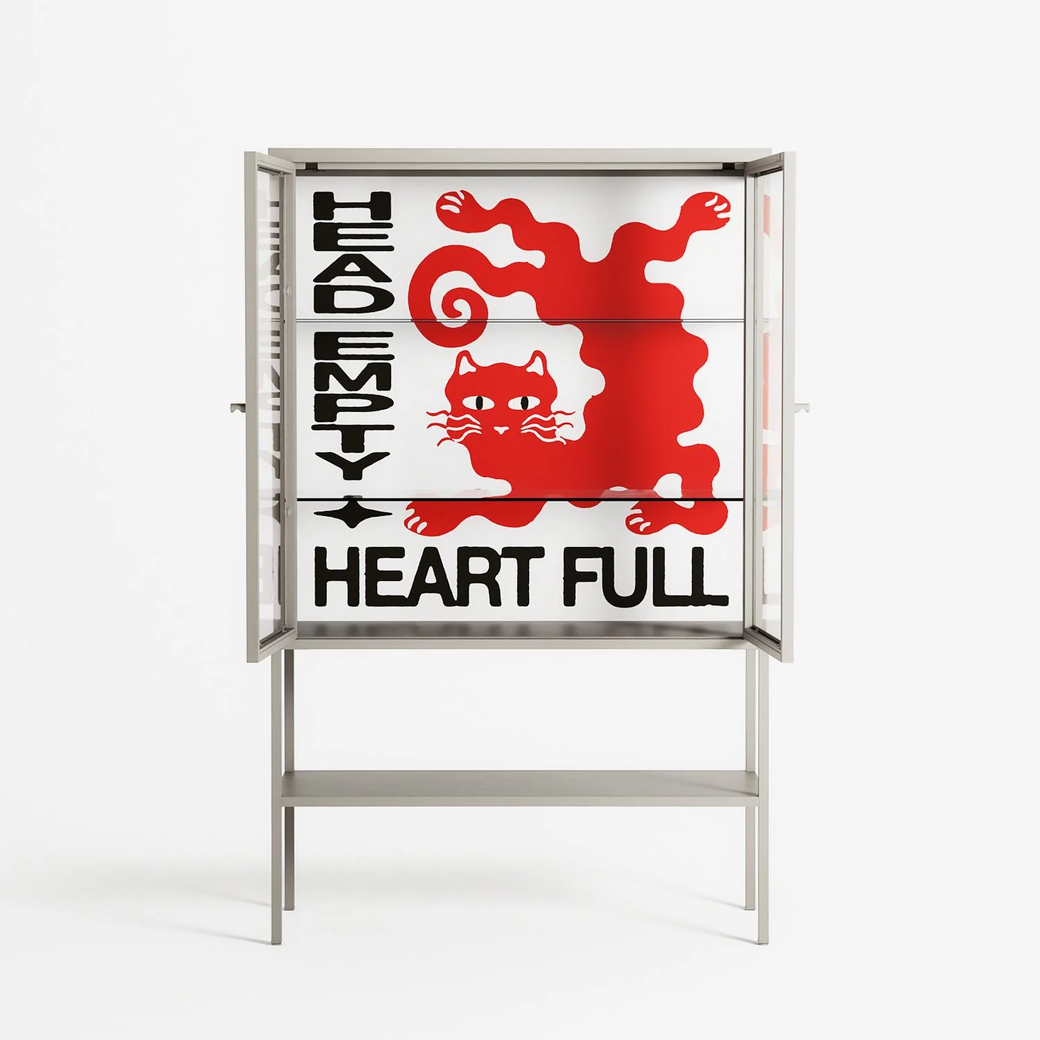 Heart Full- Loft Cabinet - Alexander Khabbazi - Pebble - Clear glass - Image 3