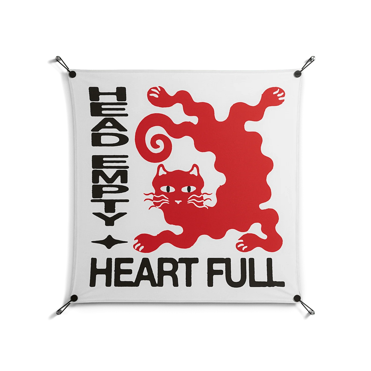 Heart Full - Work On Wall - Alexander Khabbazi - Black - 90 x 90 cm
