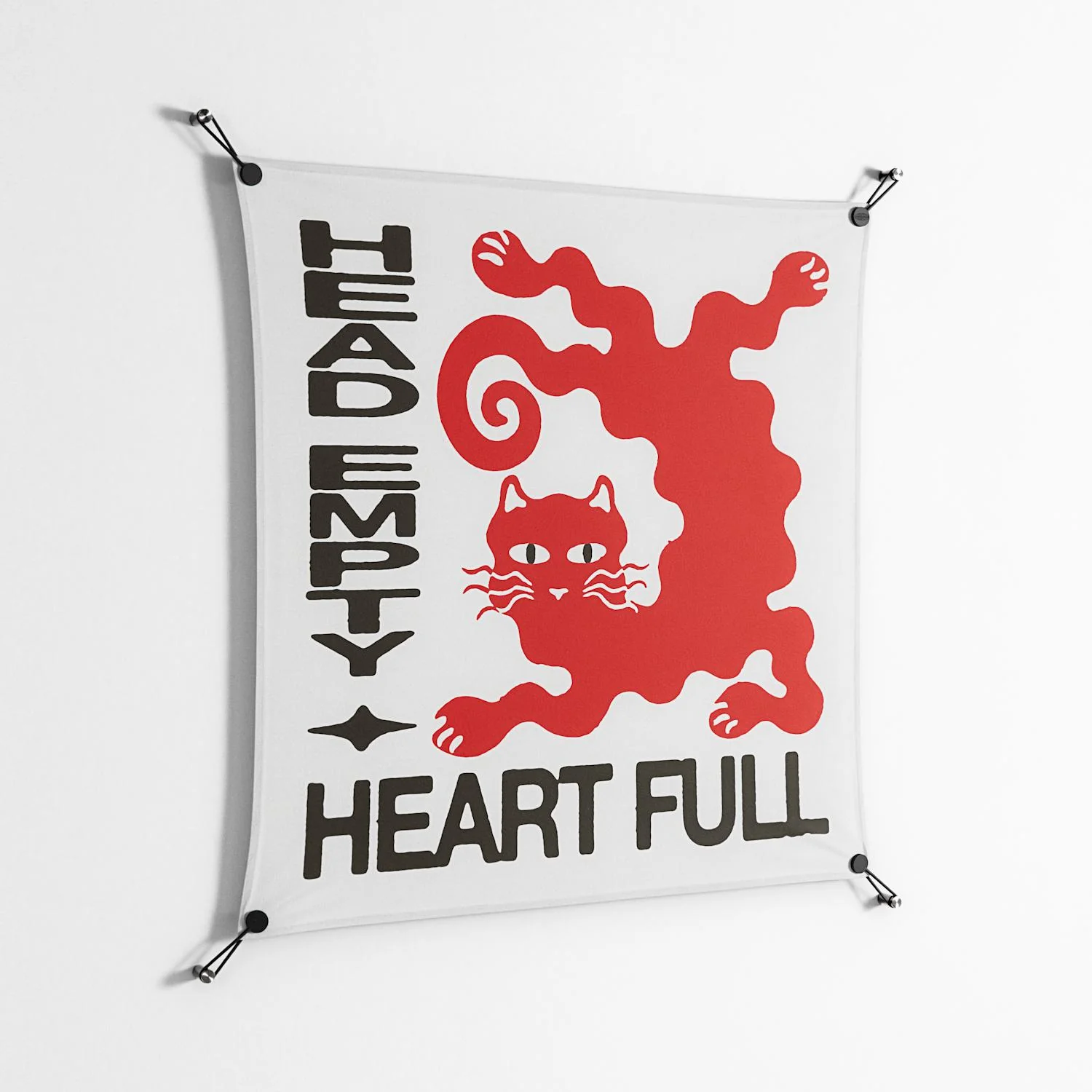 Heart Full - Work On Wall - Alexander Khabbazi - Black - 90 x 90 cm - Image 2
