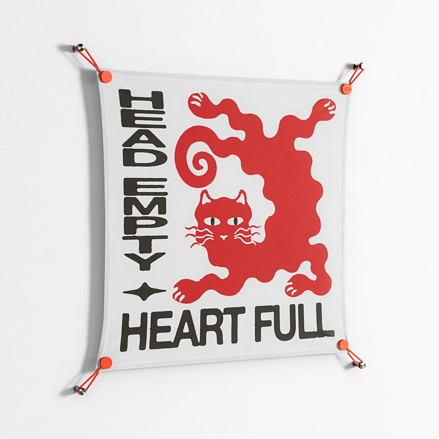 Heart Full - Work On Wall - Alexander Khabbazi - Orange - 70 x 70 cm - Image 2