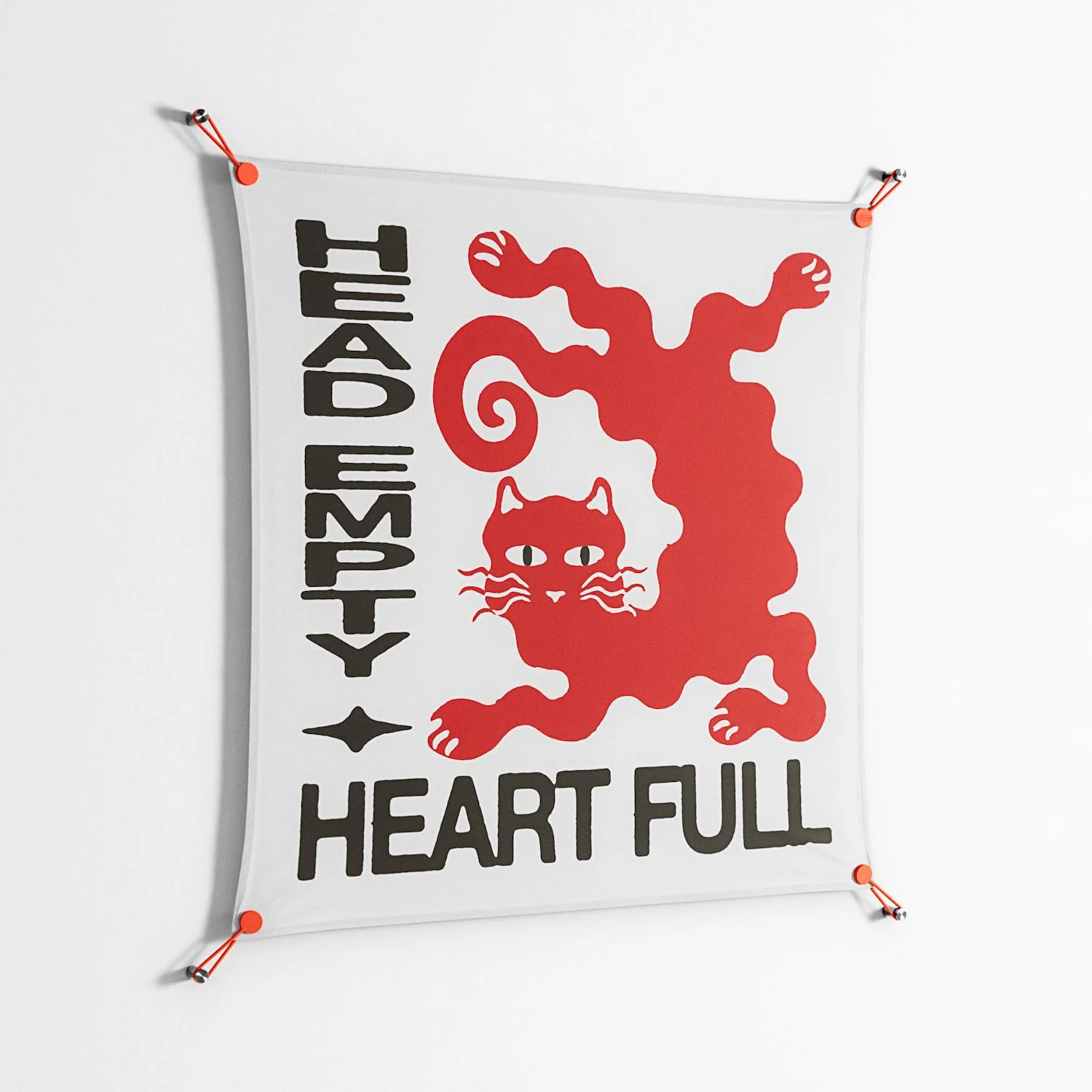 Heart Full - Work On Wall - Alexander Khabbazi - Orange - 90 x 90 cm - Image 2