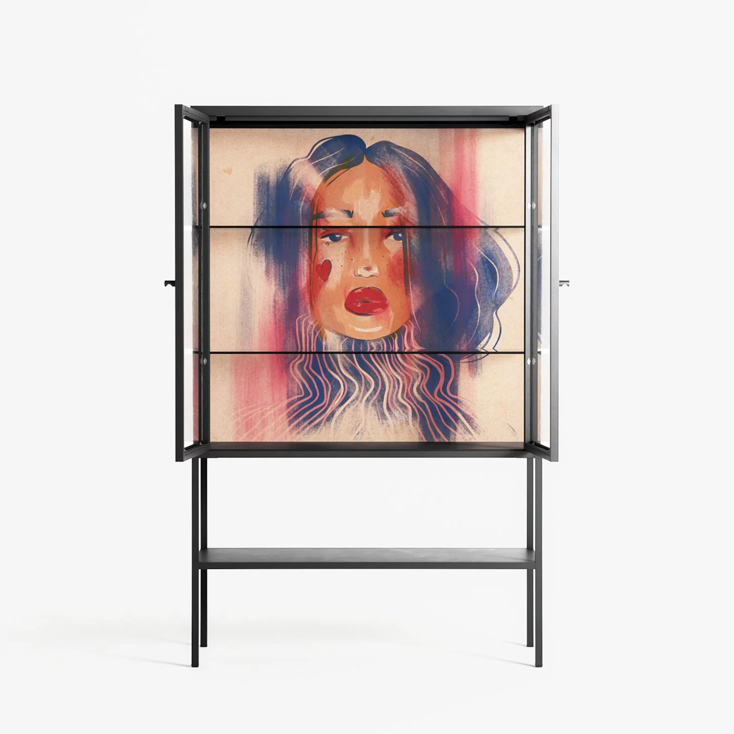 Hidden Beauty - Loft Cabinet - Raissa Oltmanns - Antracite - Clear glass - Image 3