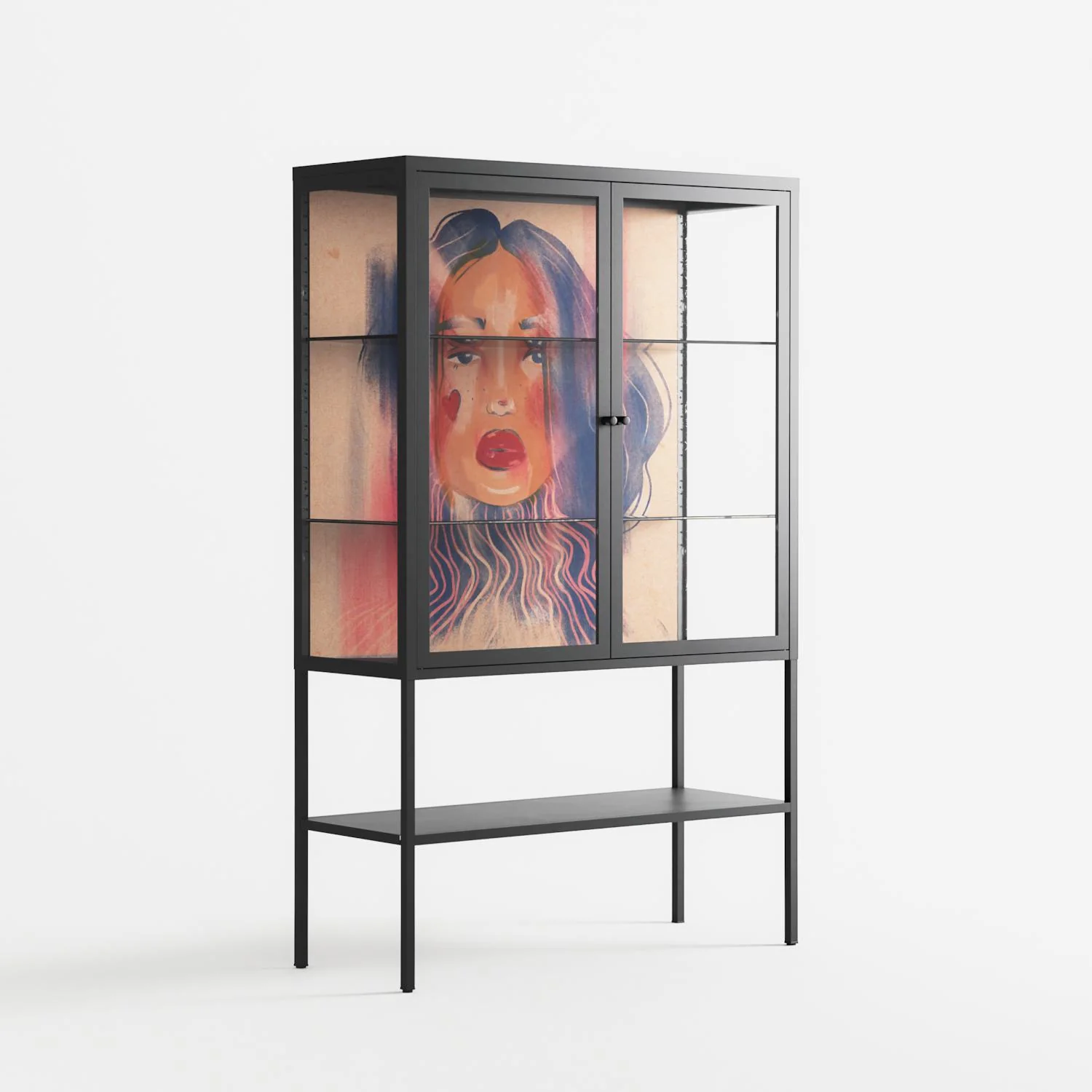 Hidden Beauty - Loft Cabinet - Raissa Oltmanns - Antracite - Clear glass - Image 4