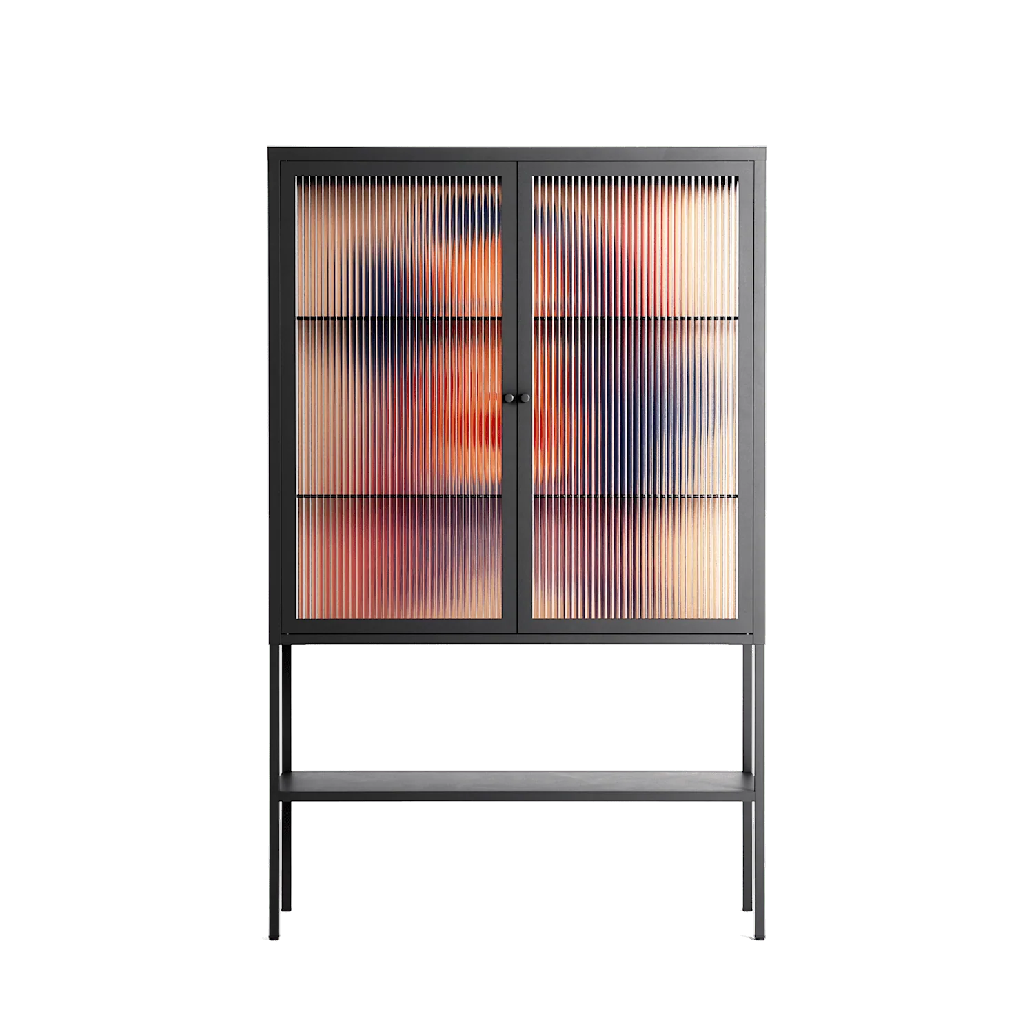 Hidden Beauty - Loft Cabinet - Raissa Oltmanns - Antracite - Reeded glass