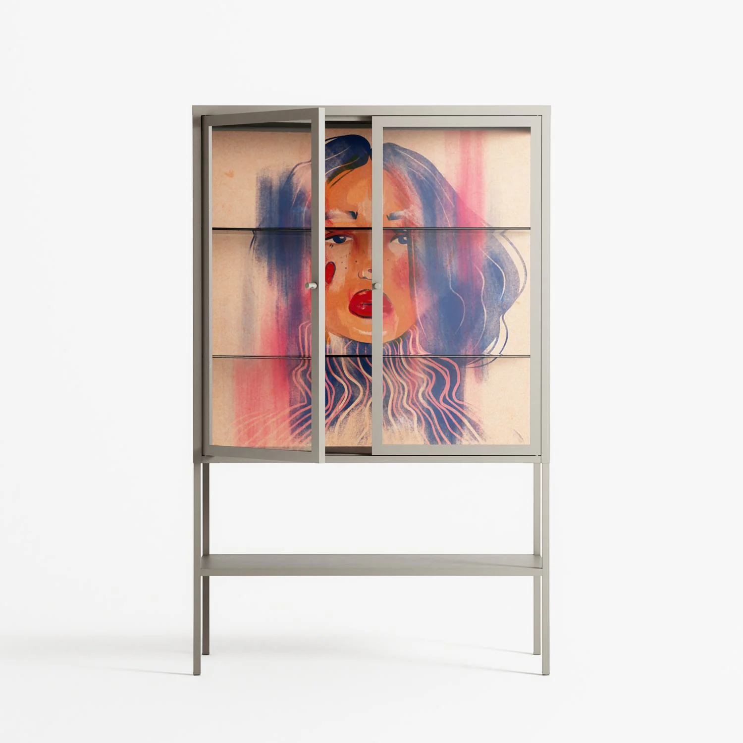 Hidden Beauty - Loft Cabinet - Raissa Oltmanns - Pebble - Clear glass - Image 2
