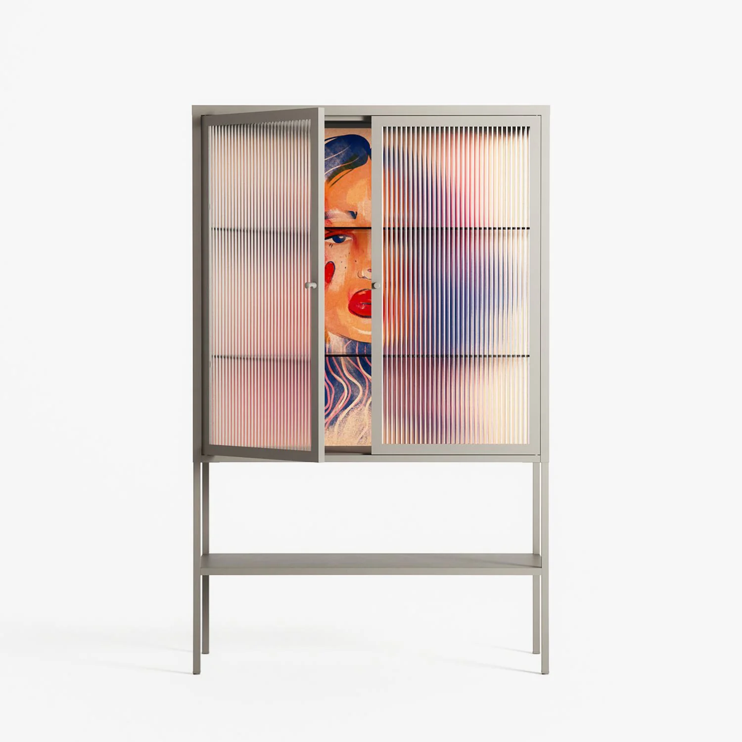 Hidden Beauty - Loft Cabinet - Raissa Oltmanns - Pebble - Reeded glass - Image 2