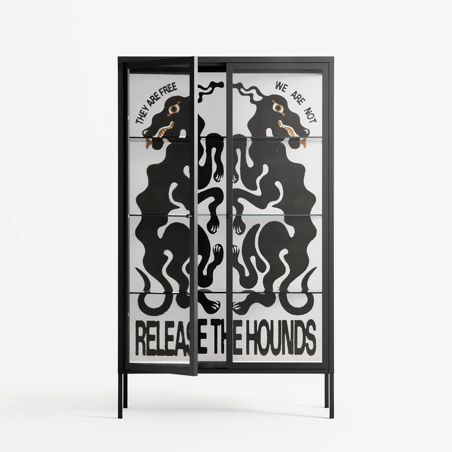 Hounds - Cabinet - Alexander Khabbazi - Antracite - Clear glass - Image 2