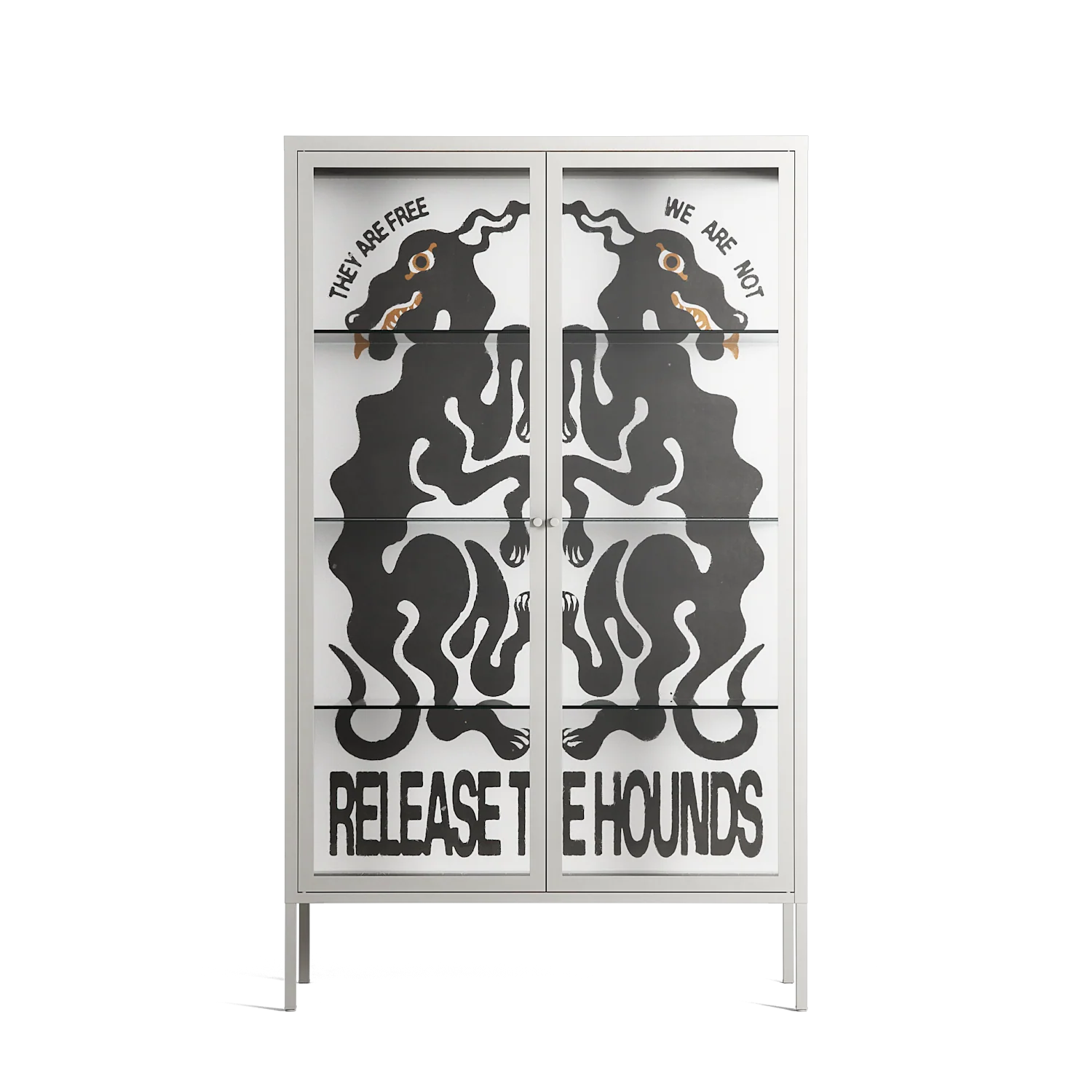 Hounds - Cabinet - Alexander Khabbazi - Chalk - Clear glass