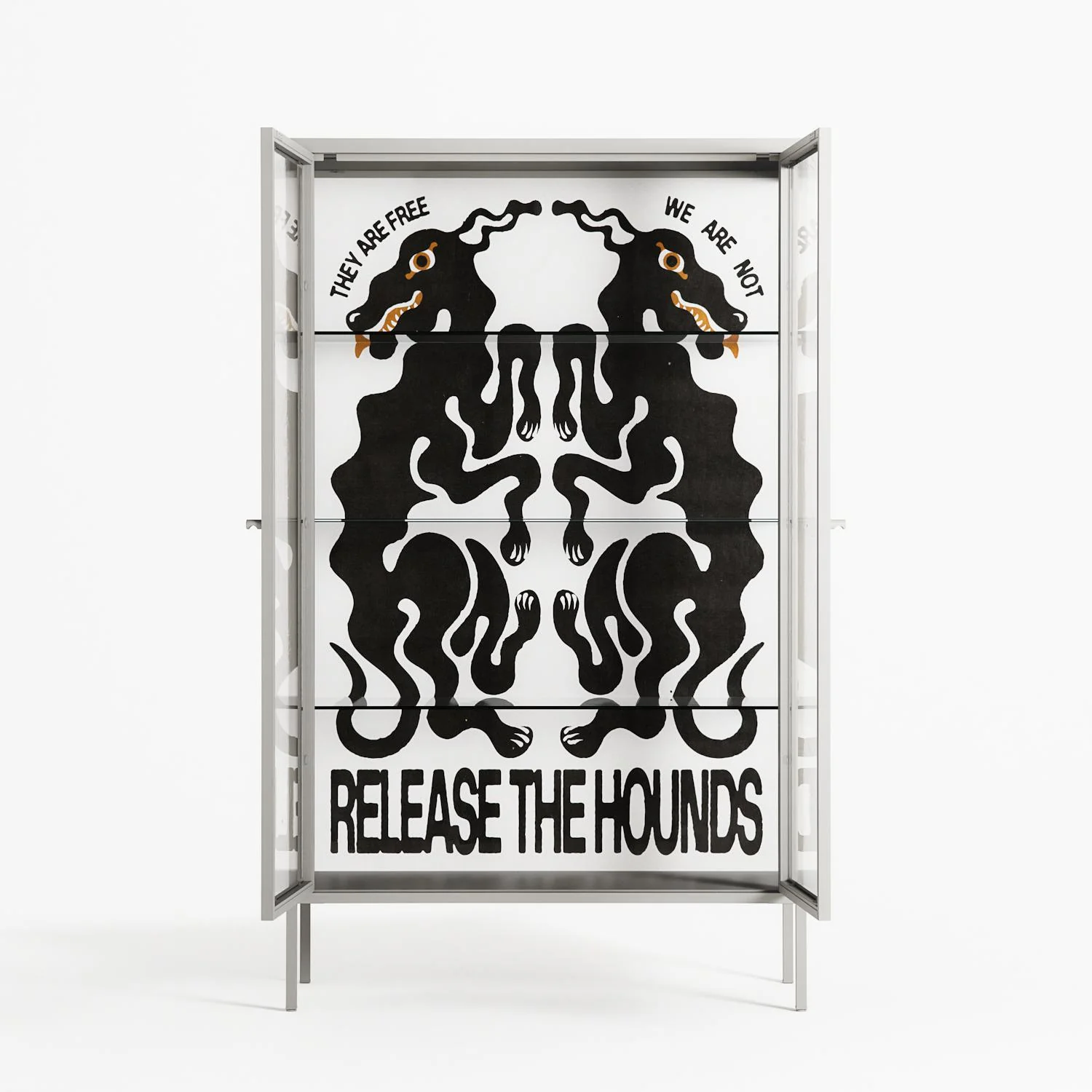 Hounds - Cabinet - Alexander Khabbazi - Chalk - Clear glass - Image 3