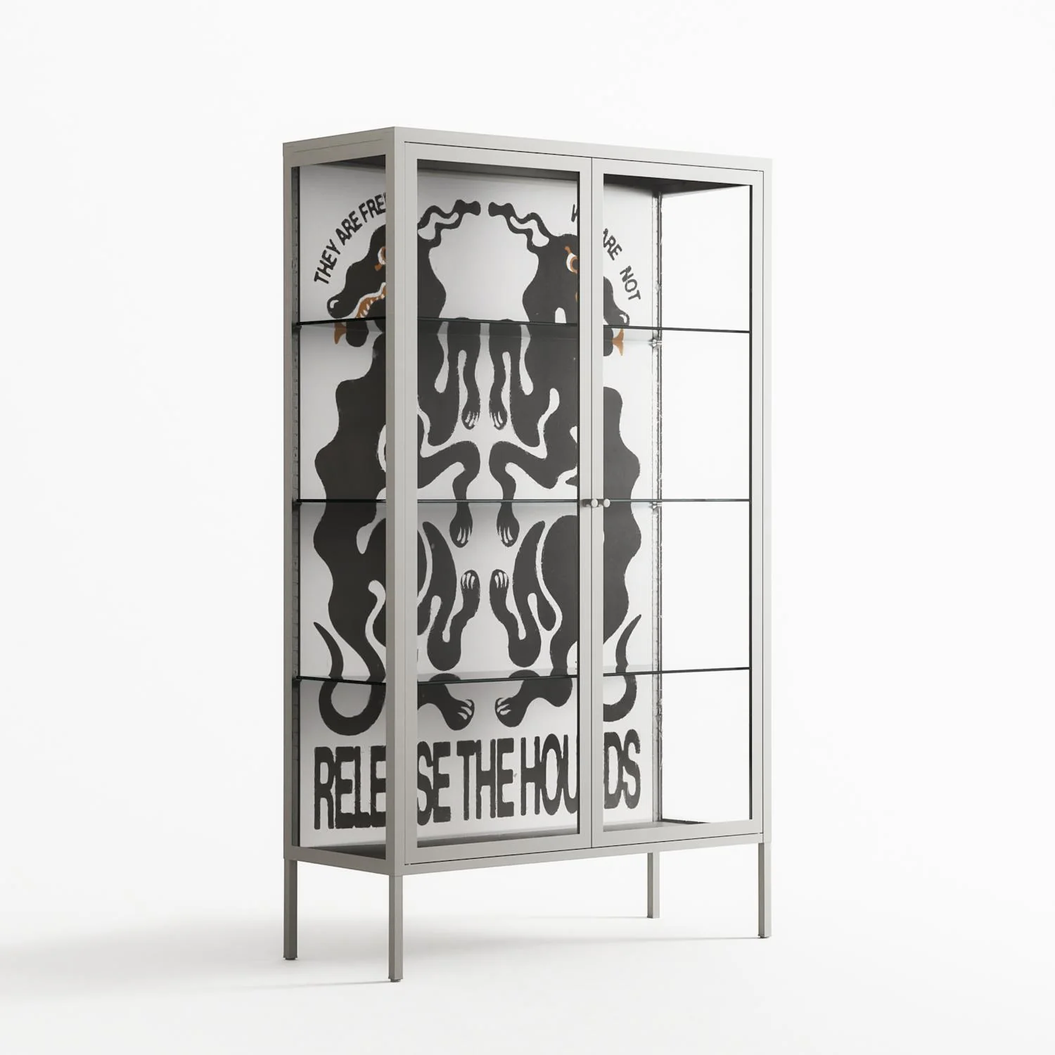 Hounds - Cabinet - Alexander Khabbazi - Chalk - Clear glass - Image 4